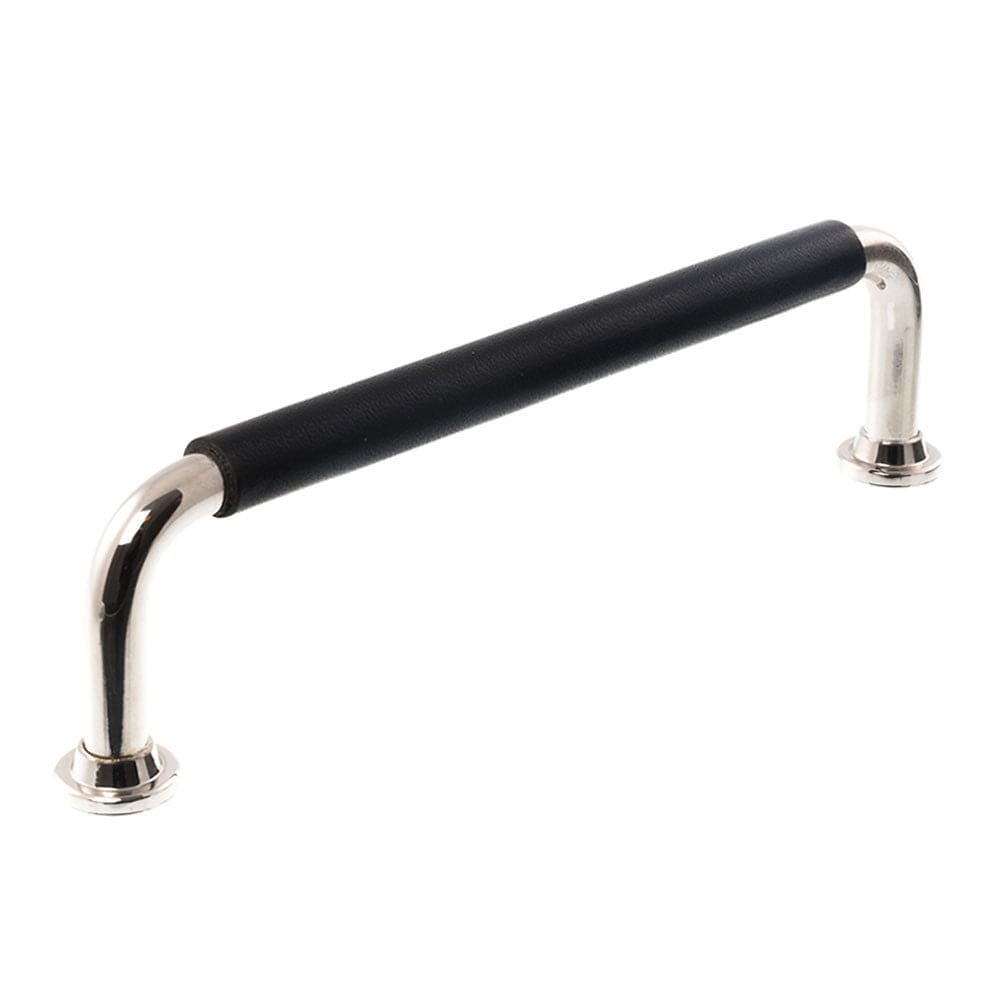 1353 Skin | Greb i Nikkel med Sort Læder L 142 mm (C/C 128 mm) Et Al LF-1353-128-1125LS FINICC