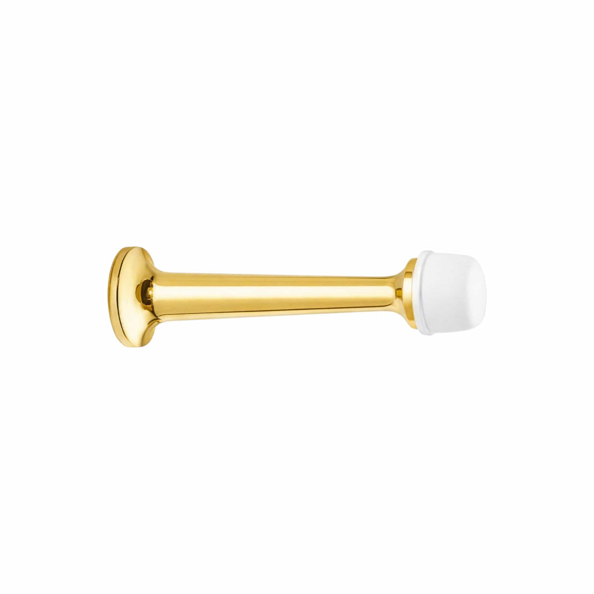 Model 1147 | Dørstopper i Blank Messing med Lak m. Hvid og Sort top Ø 16 mm x D 78 mm Et Al KC-232641 FINICC