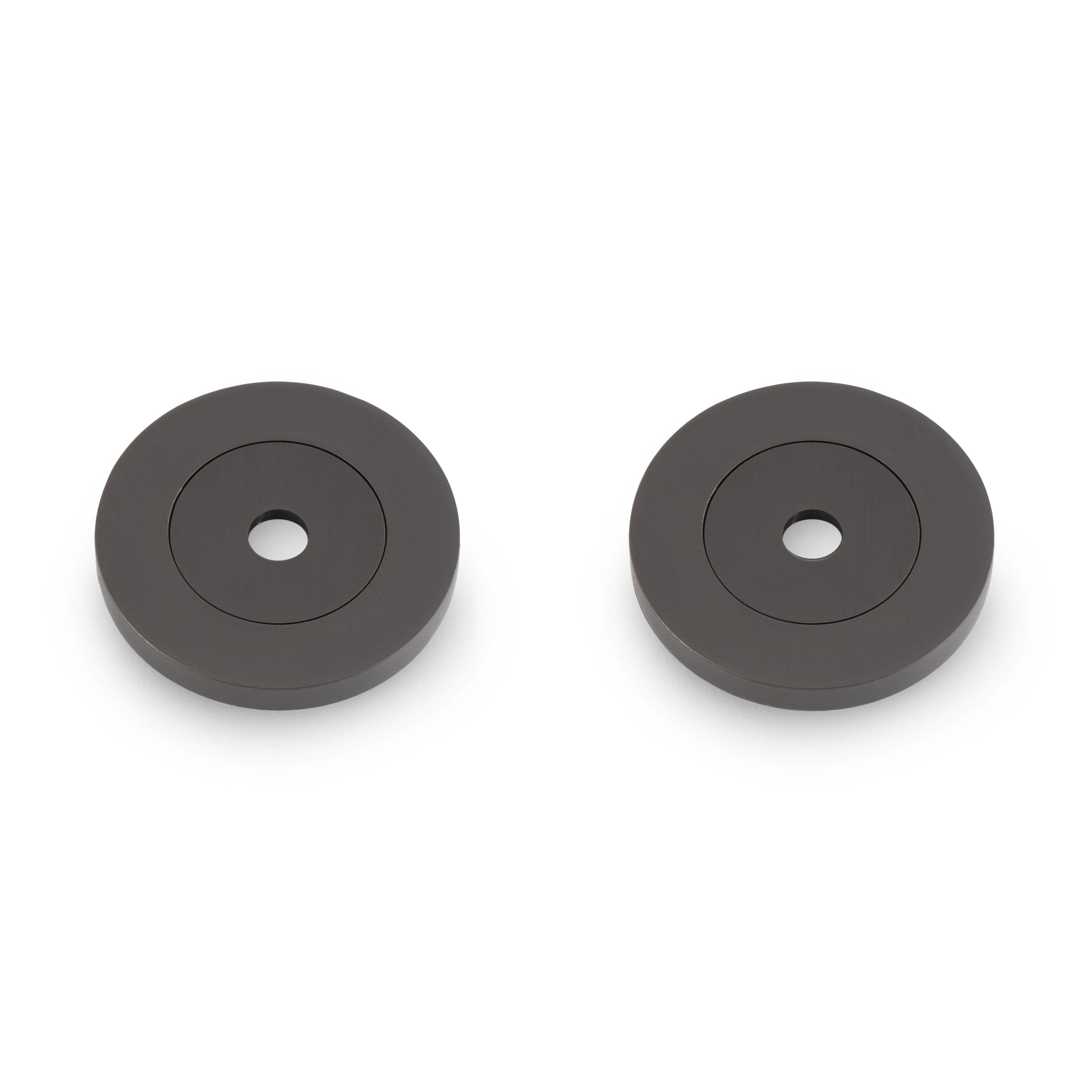 Bagplade til Pull Bars i Dark Bronze (Matcher Spitfire Hammered Pull Bar) Ø 50 mm Alexander & Wilks AW50RP-DBZ FINICC
