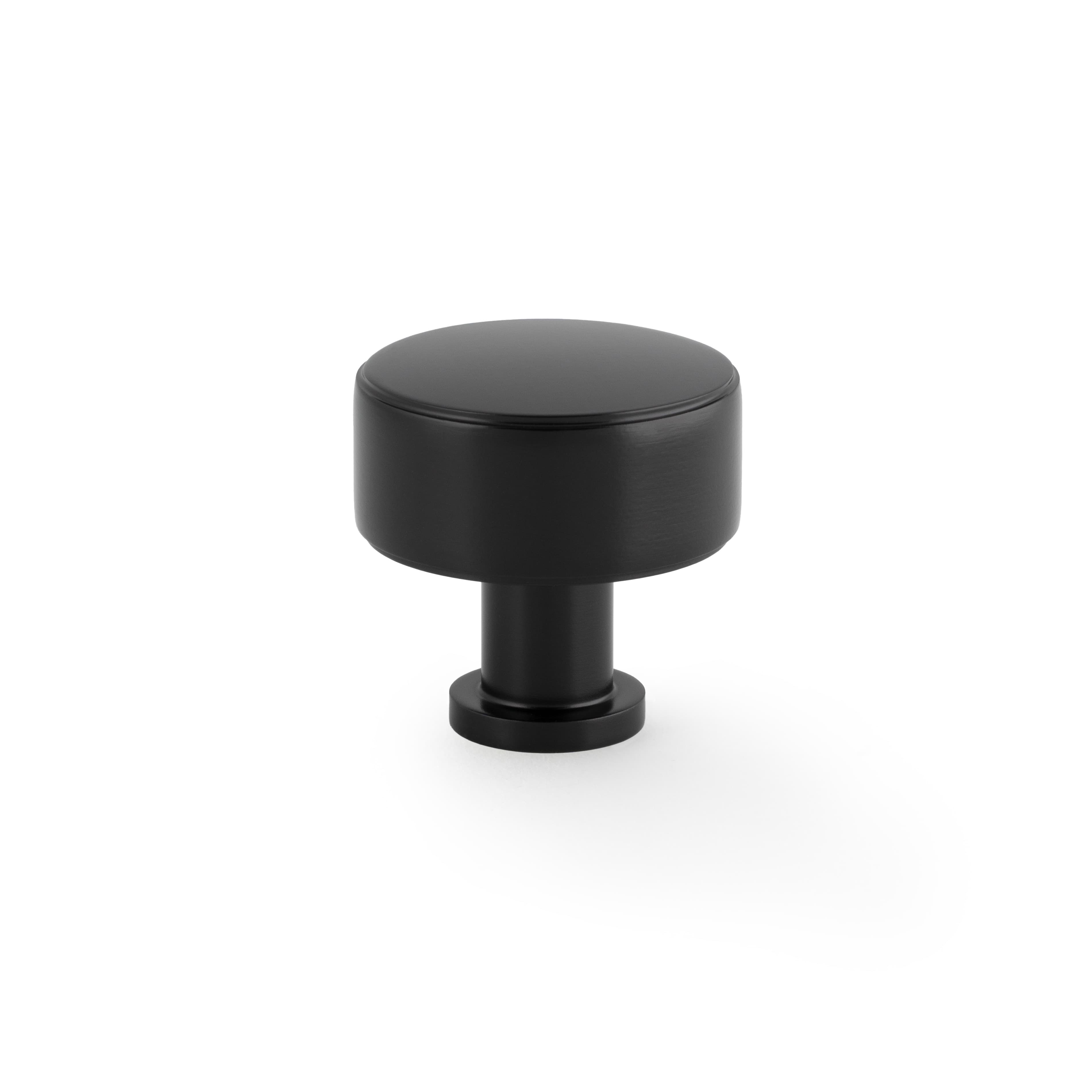 Lucia Plain | Knop i Sort Ø 35 mm x D 35 mm Alexander and Wilks AW807P-35-BL FINICC