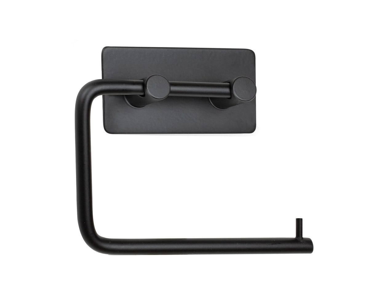 Base 200 | Toiletrulleholder i Mat Sort - Selvklæbende montering Beslag Design BD-605226-21 FINICC