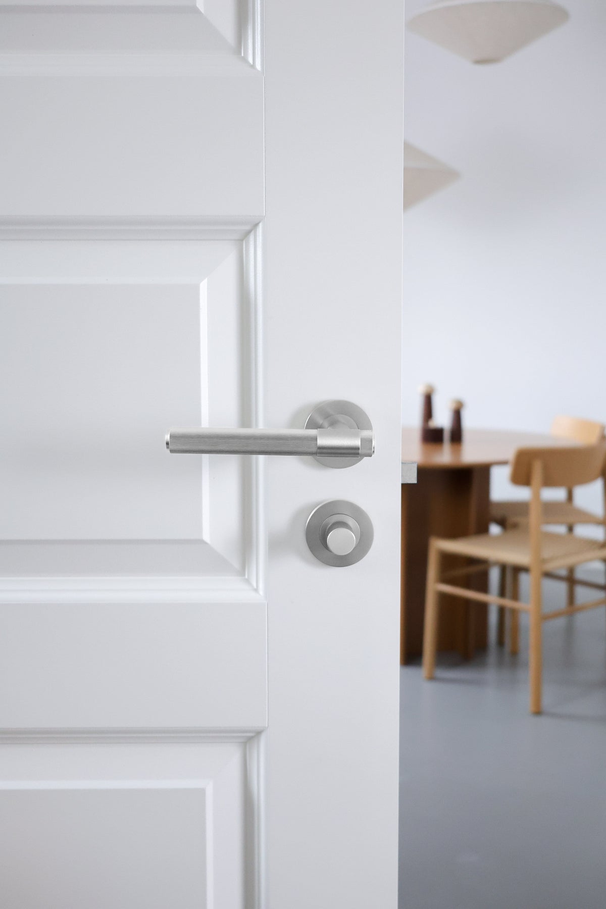 Kingston Reeded | Dørhåndtag i Rustfrit Stål Finish Alexander & Wilks AW242SNPVD-SET FINICC