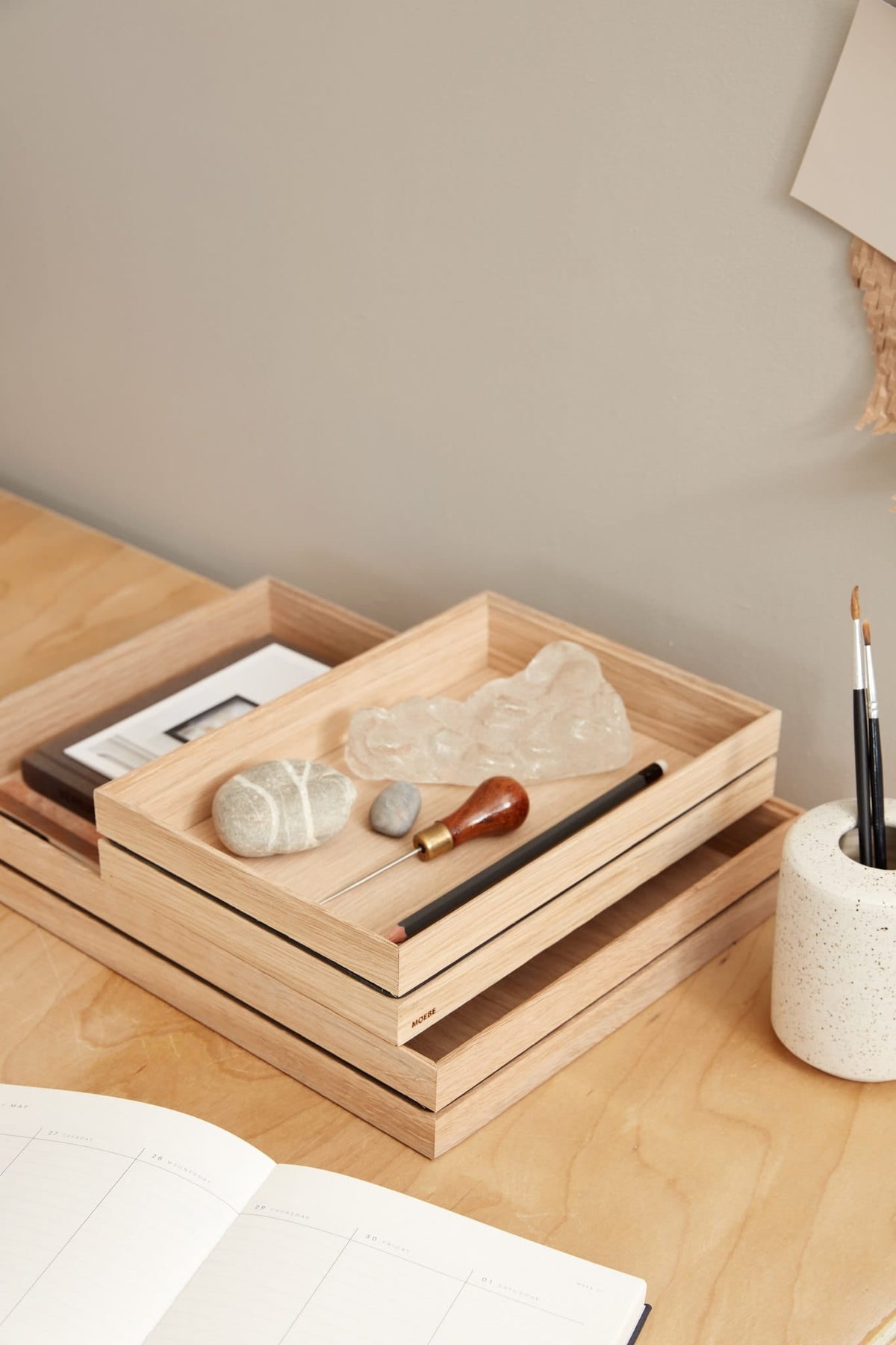 Organise Small | Bakke i Ubehandlet Eg L 25 cm x D 17 cm Moebe MB-ORGSO FINICC