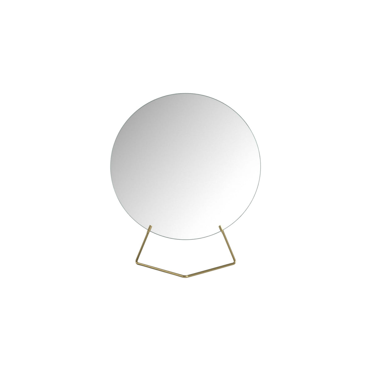 Standing Mirror | Spejl i Børstet Messing uden Lak Ø 20 cm Moebe MB-MIBR20 FINICC