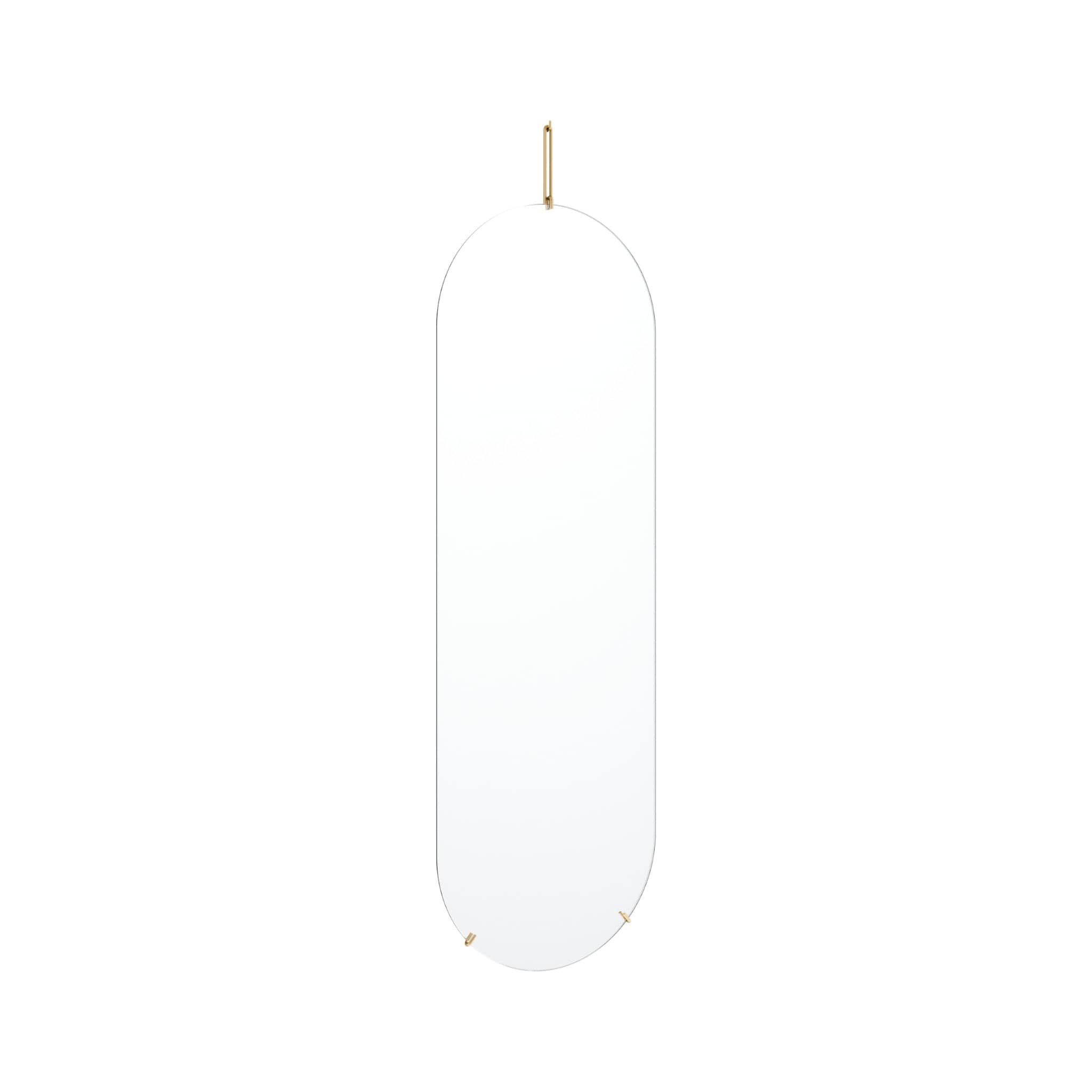 Wall Mirror Large | Spejl i Børstet Messing uden Lak L 146,9 cm x B 40,4 cm Moebe MB-WMBR133 FINICC