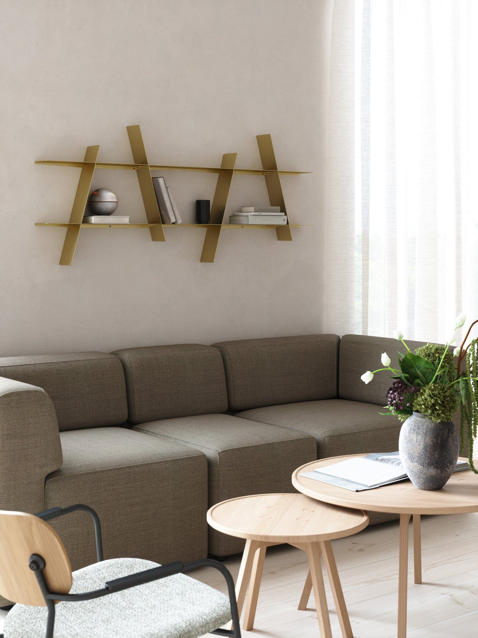 A-Shelf | Hylla i Mässing - medium