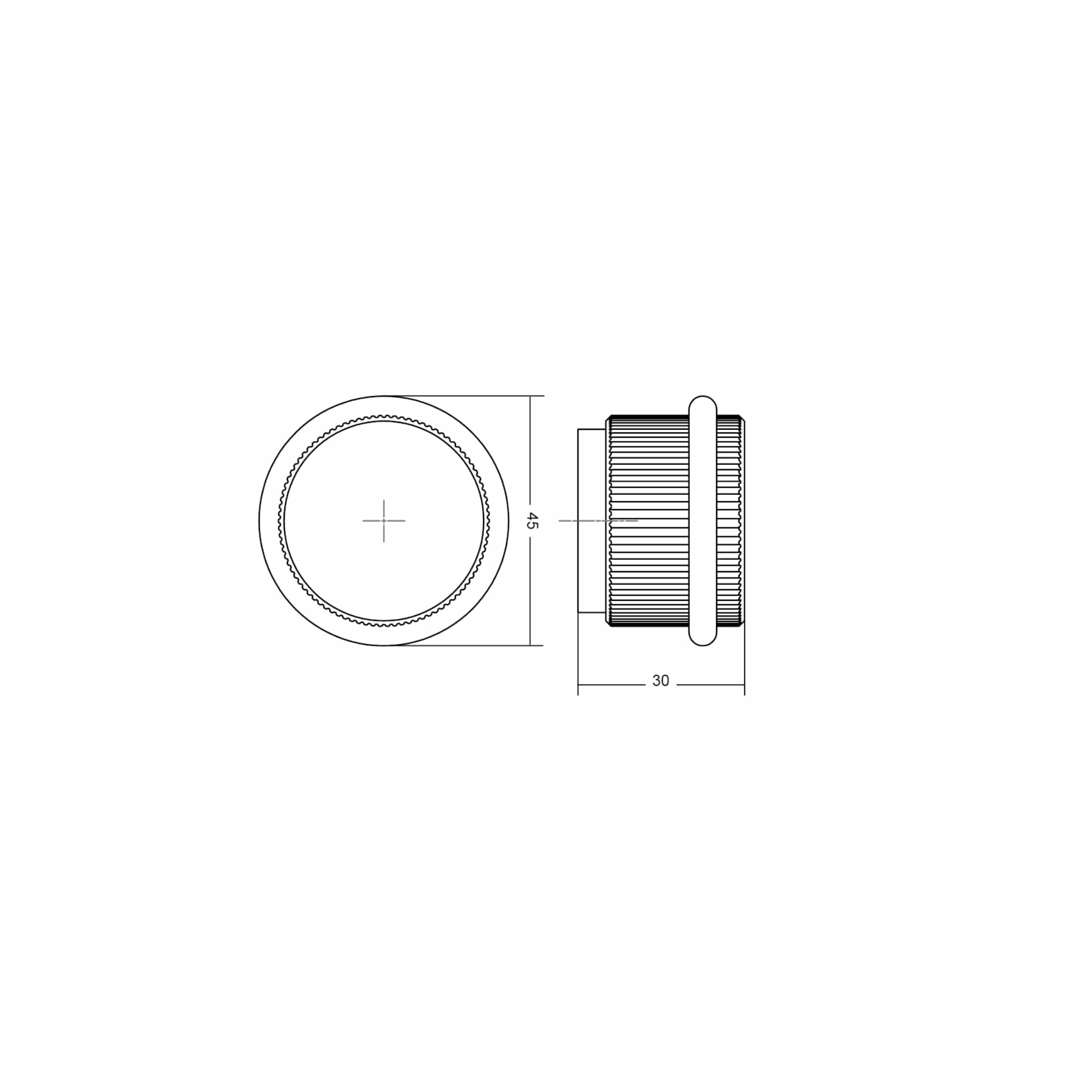 Arpa Floor | Dørstopper i Børstet Sort Ø 45 mm x H 30 mm Viefe VF-8011045L30 FINICC
