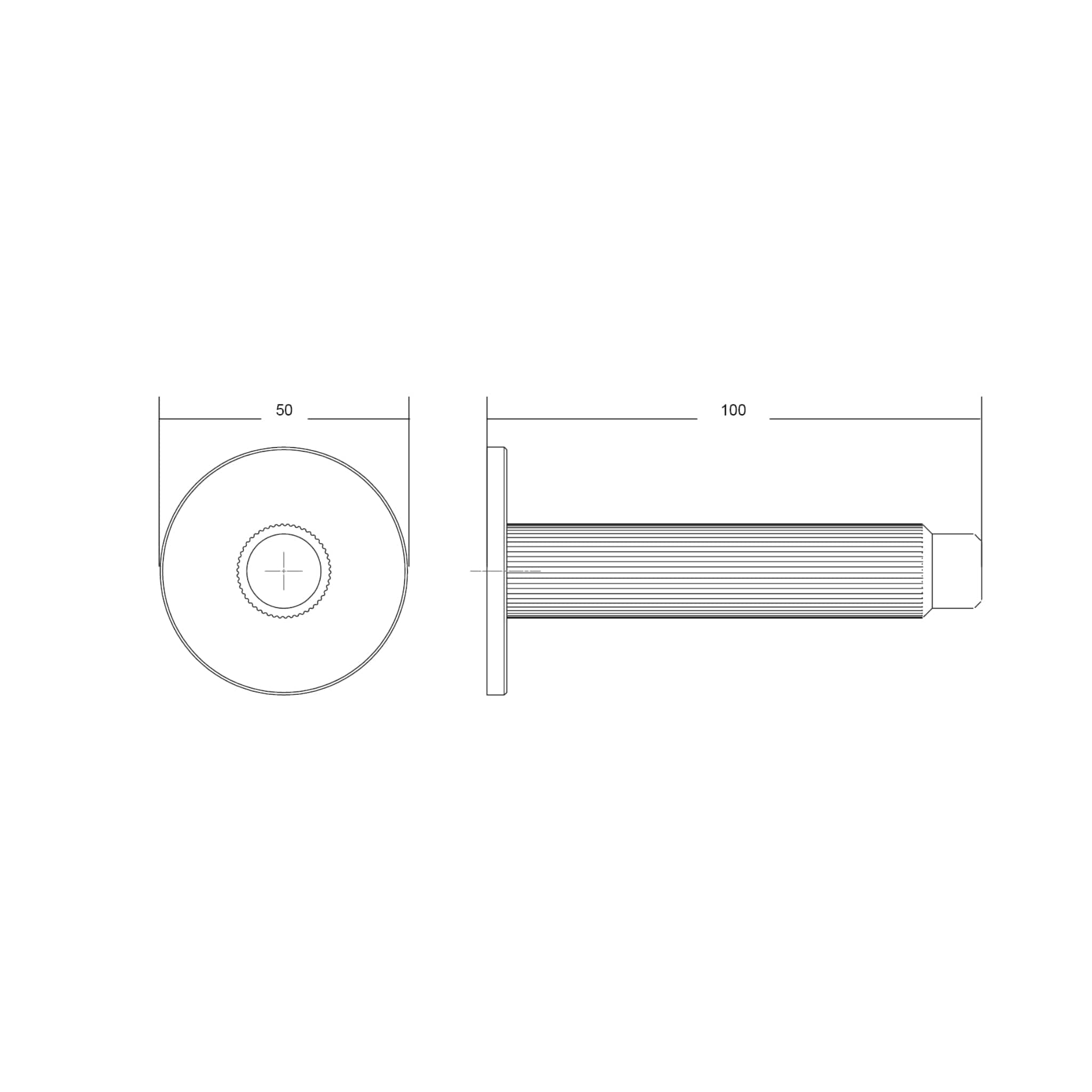 Arpa Wall | Dørstopper i Rustfrit Stål Finish Ø 50 mm x D 101 mm Viefe VF-8013103L24 FINICC