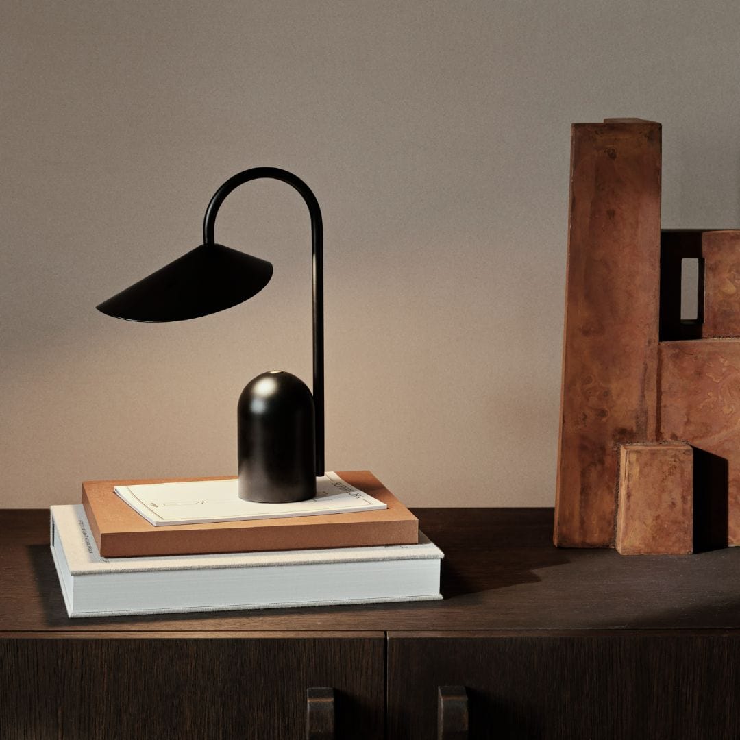 Arum Portable Lamp - Black ferm LIVING FL-1104269284 FINICC