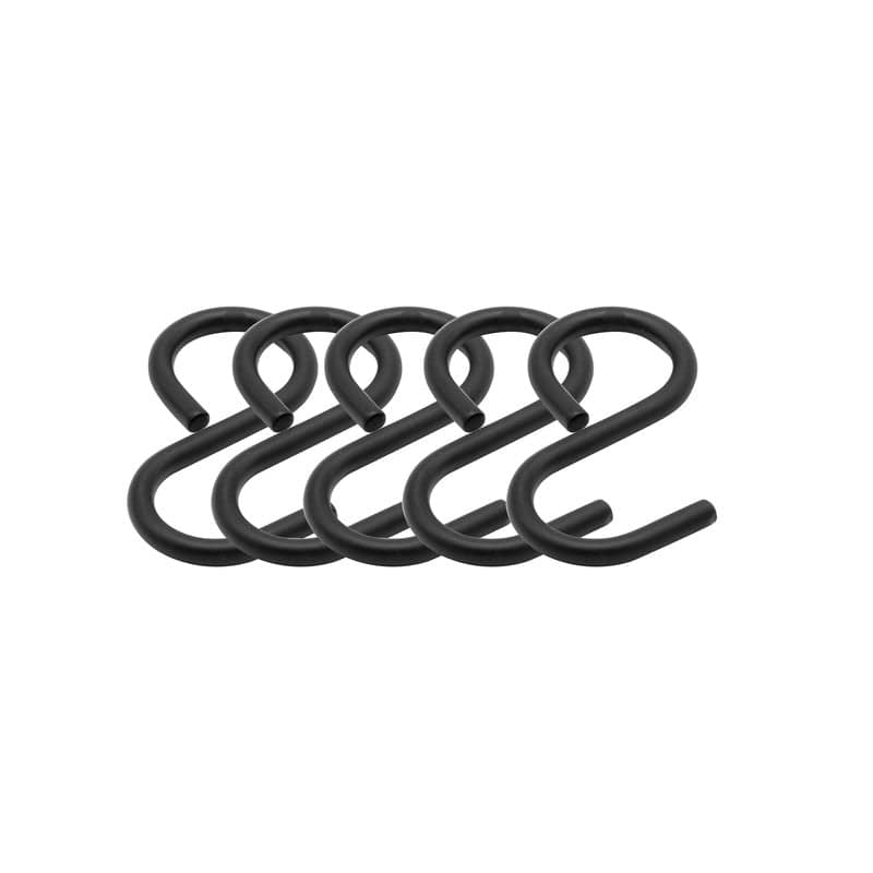 Aveny | 5-pak Kroge til Køkkenstang i Mat Sort Beslag Design 948012-41 FINICC