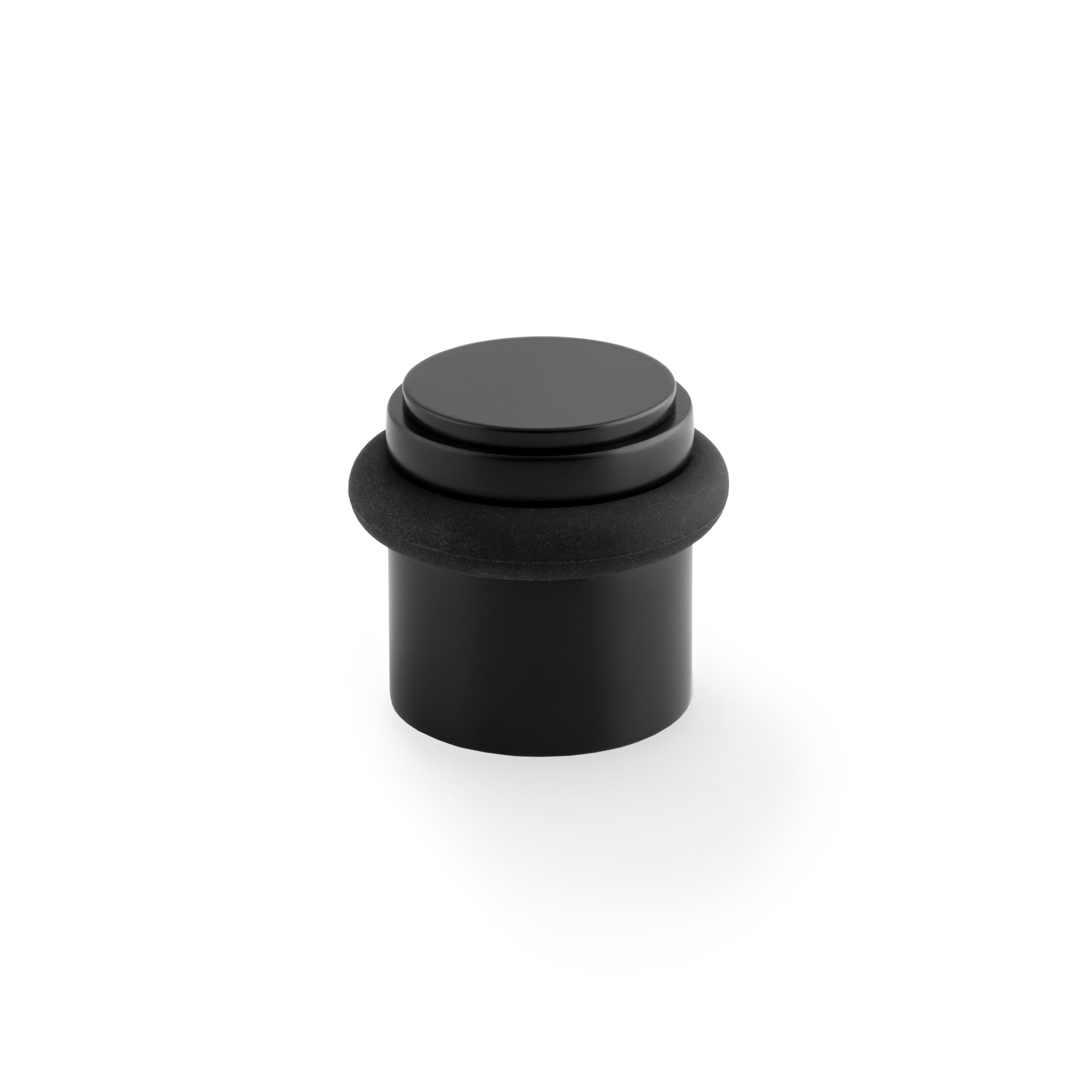 Brunel Floor Plain | Dørstopper i Mat Sort Ø 35 mm x H 38,5 mm Alexander & Wilks AW639PBL FINICC