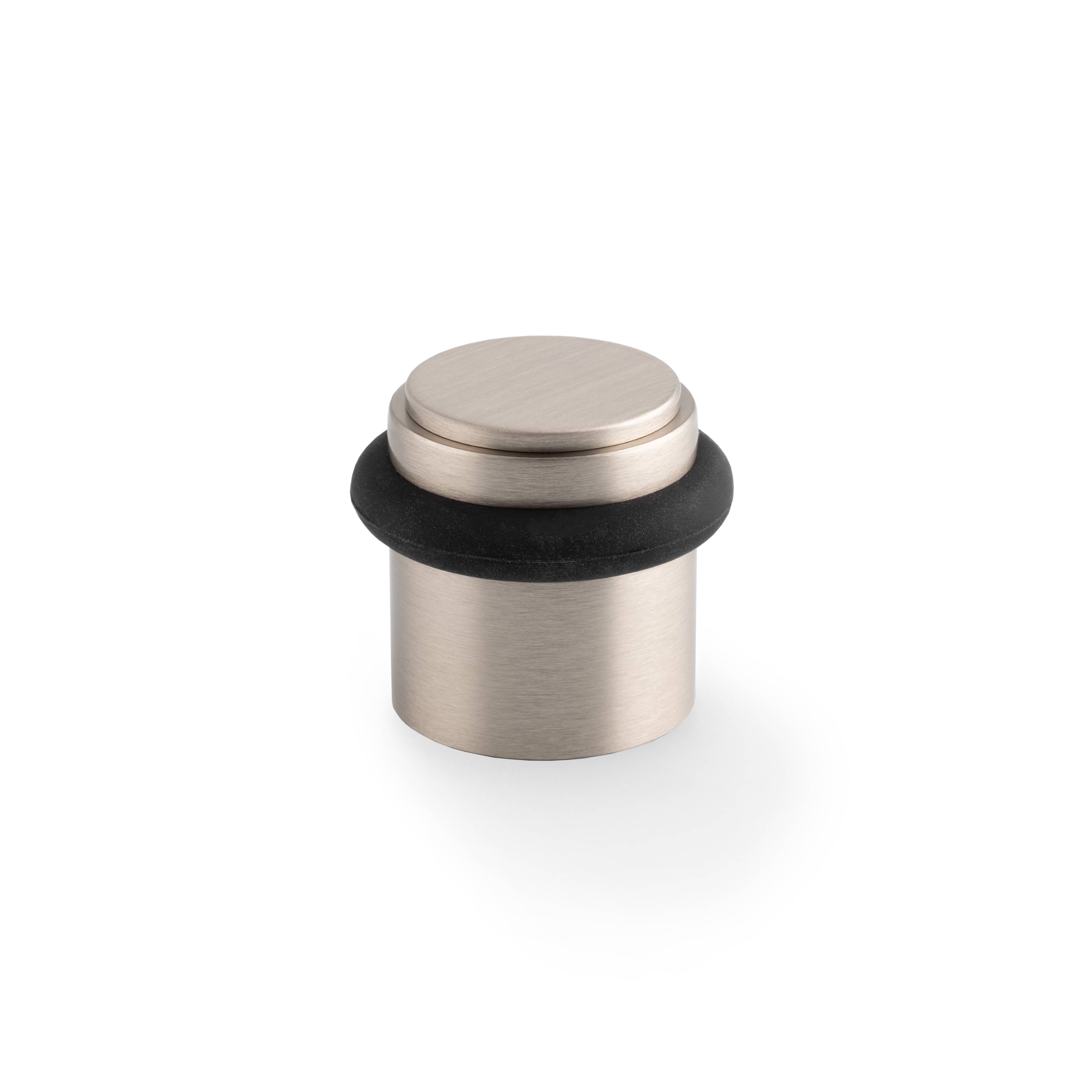 Brunel Floor Plain | Dørstopper i Børstet Rustfrit Stål Ø 35 mm x H 38,5 mm Alexander & Wilks AW639PSN FINICC