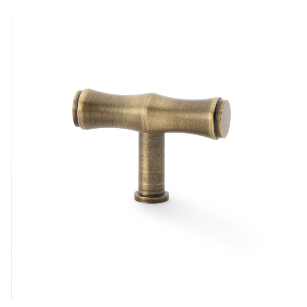 Bamboo T-Bar | Greb/Knop i Antik Messing L 55 mm x D 37 mm Alexander & Wilks AW801B-55-AB FINICC