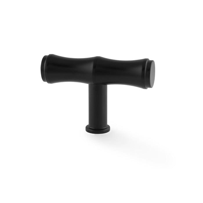 Bamboo T-Bar | Greb/Knop i Sort L 55 mm x D 37 mm Alexander & Wilks AW801B-55-BL FINICC