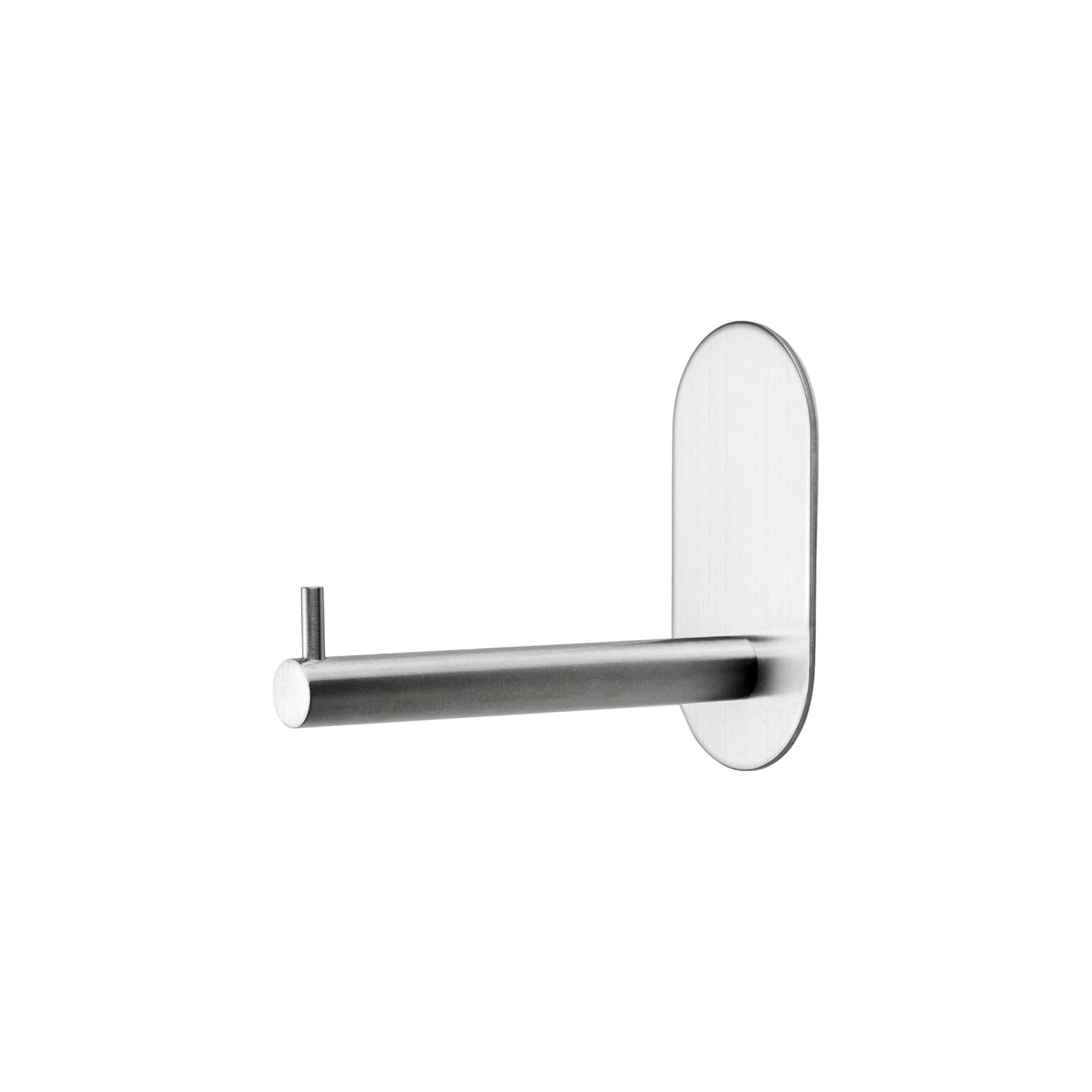 Base 100-R | Toiletrulleholder i Børstet Rustfrit Stål Finish - selvklæbende montering Beslag Design 606022-21 FINICC