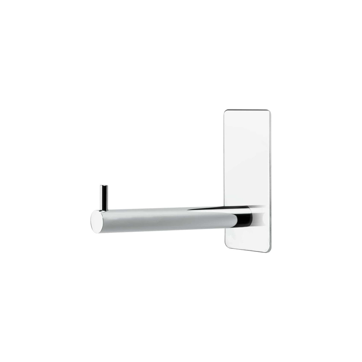 Base 200-R | Toiletrulleholder i Blank Krom - selvklæbende montering Beslag Design 606026-21 FINICC