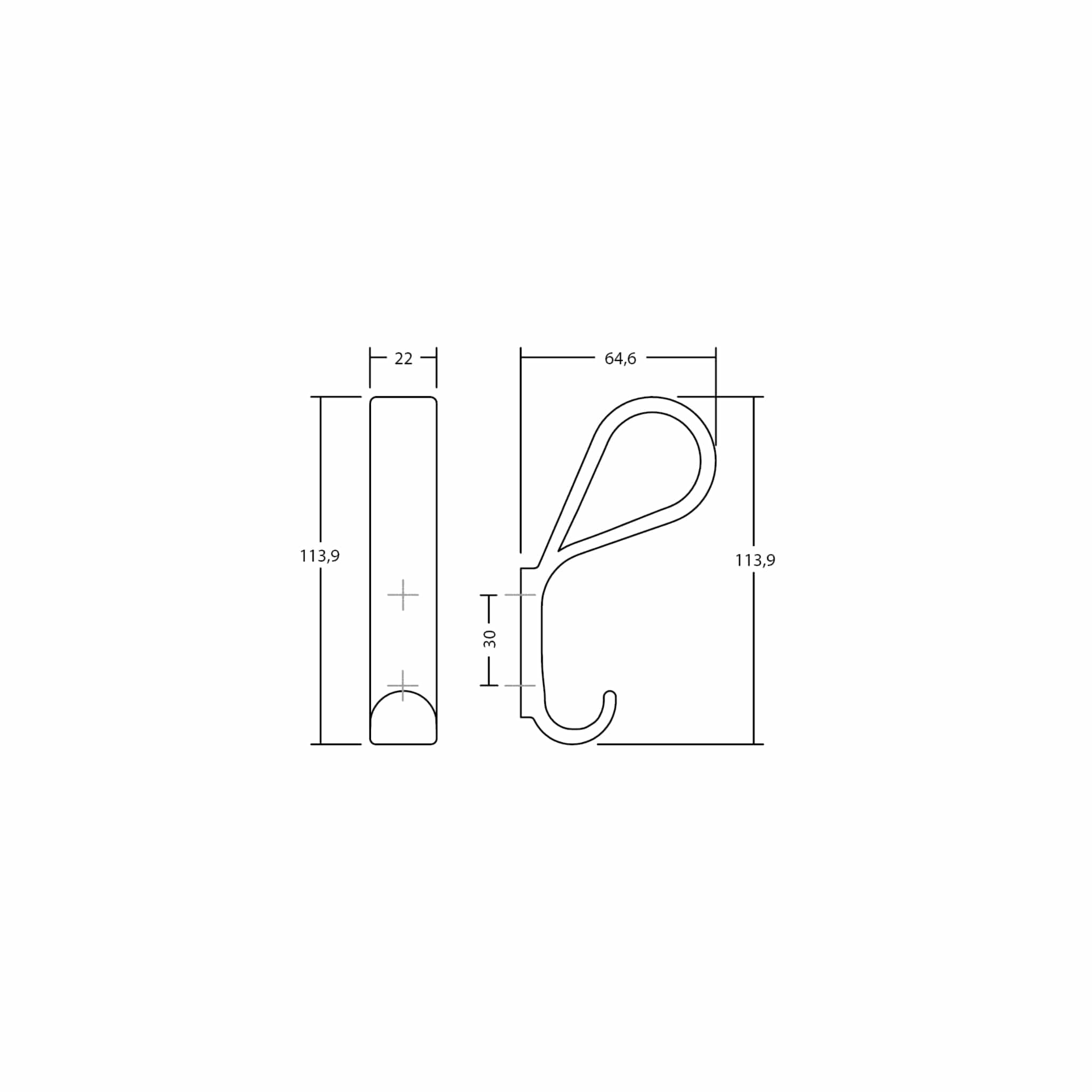 Belt | Knage i Børstet Sort H 113,9 mm x D 64,6 mm Viefe VF-7039022ZM2 FINICC
