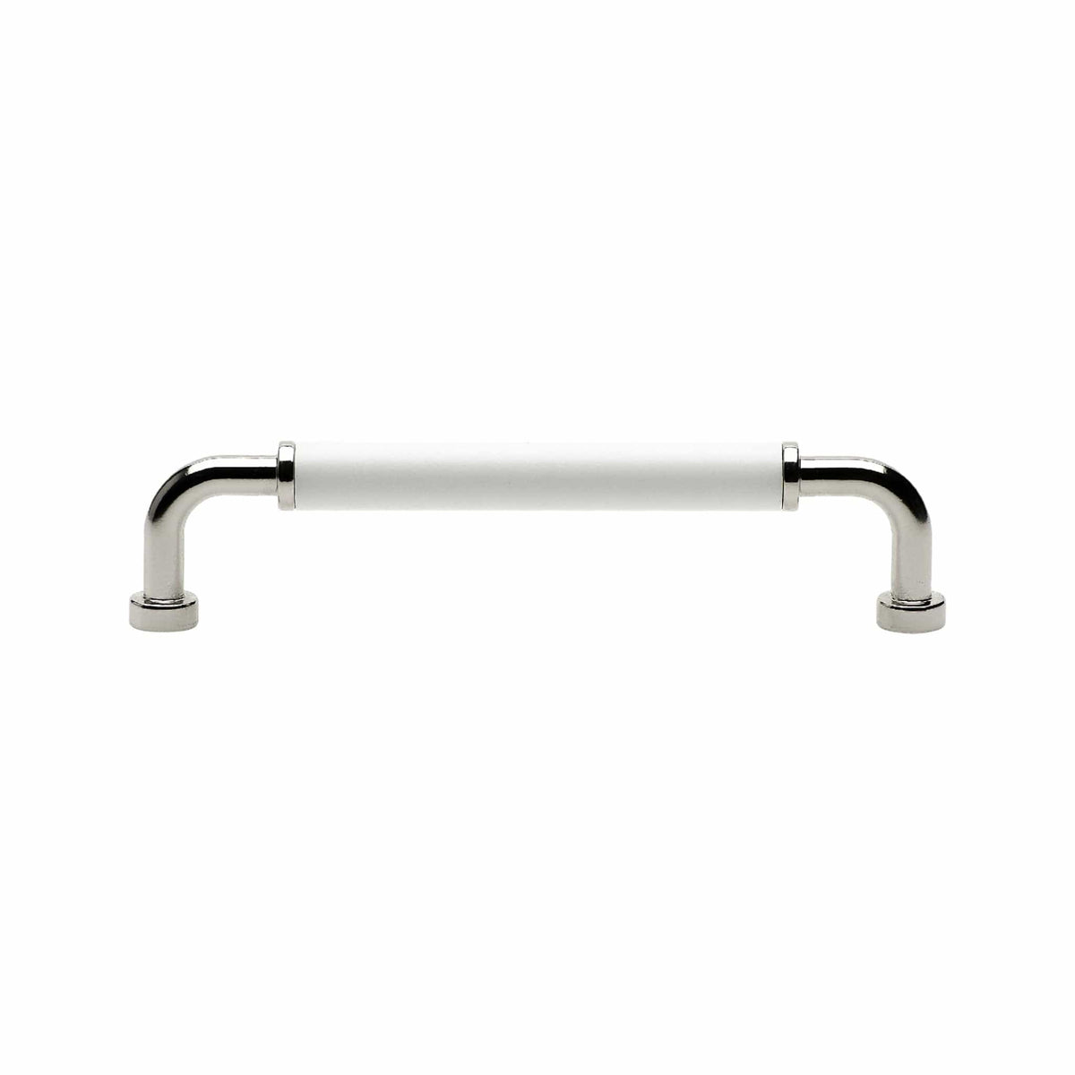 Brohult | Greb i Blank Nikkel / Hvid L 141 mm (C/C 128 mm) Beslag Design 397046-11 FINICC