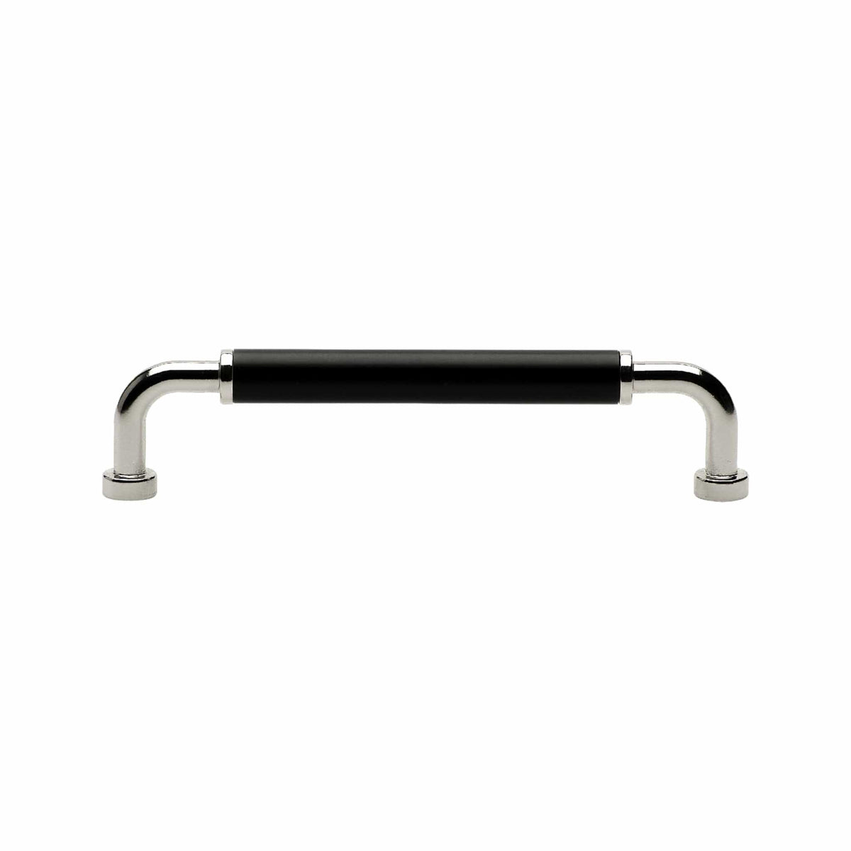 Brohult | Greb i Blank Nikkel / Sort L 141 mm (C/C 128 mm) Beslag Design 397045-11 FINICC