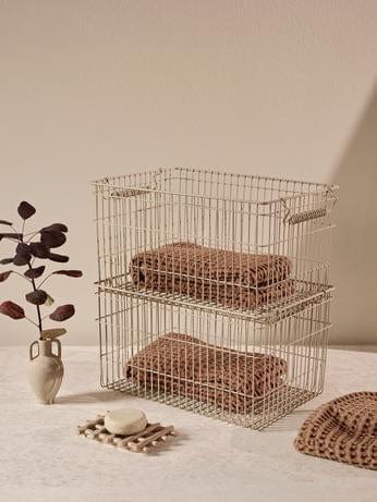Cala Stackable - Set of 2 | Kurv i Cashmere L 20 cm x L 36 cm ferm LIVING FL-1104269878 FINICC
