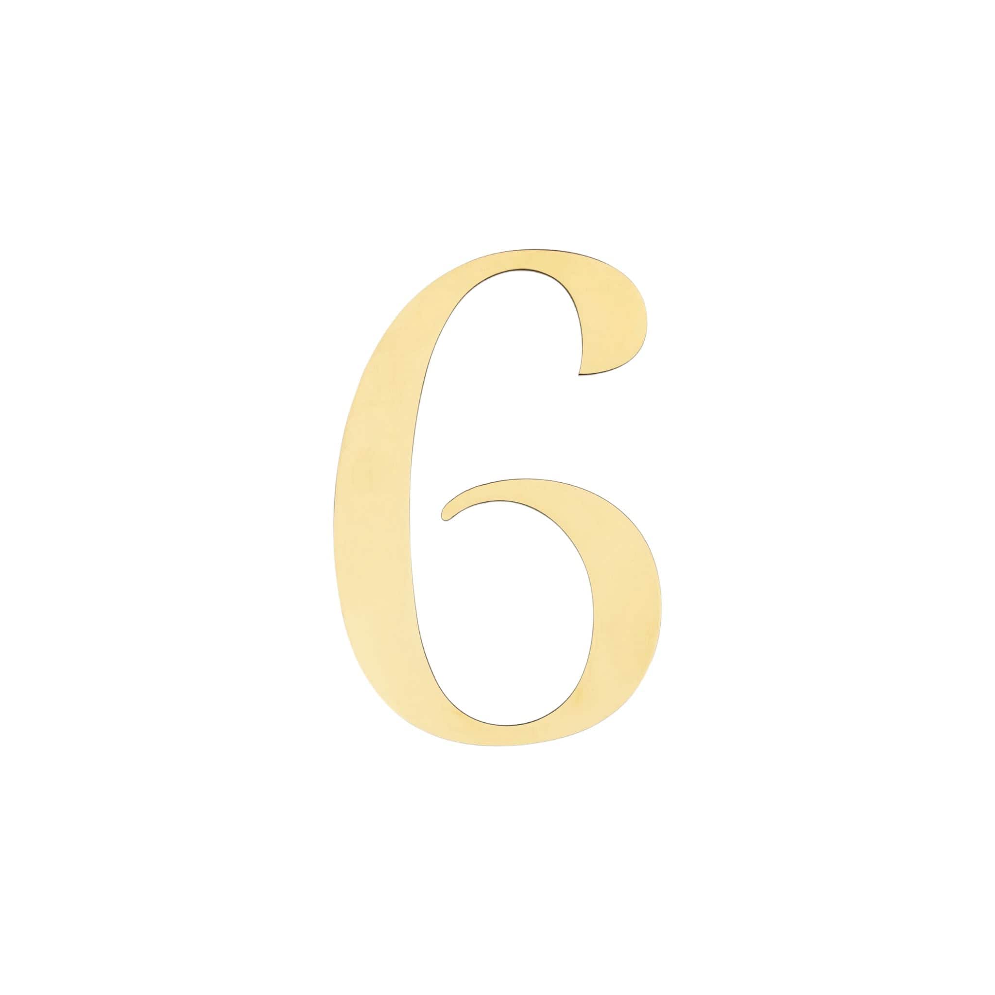 Century | Husnumre og Husbogstaver i Messing Husnummer 6 Habo HB-30703 FINICC