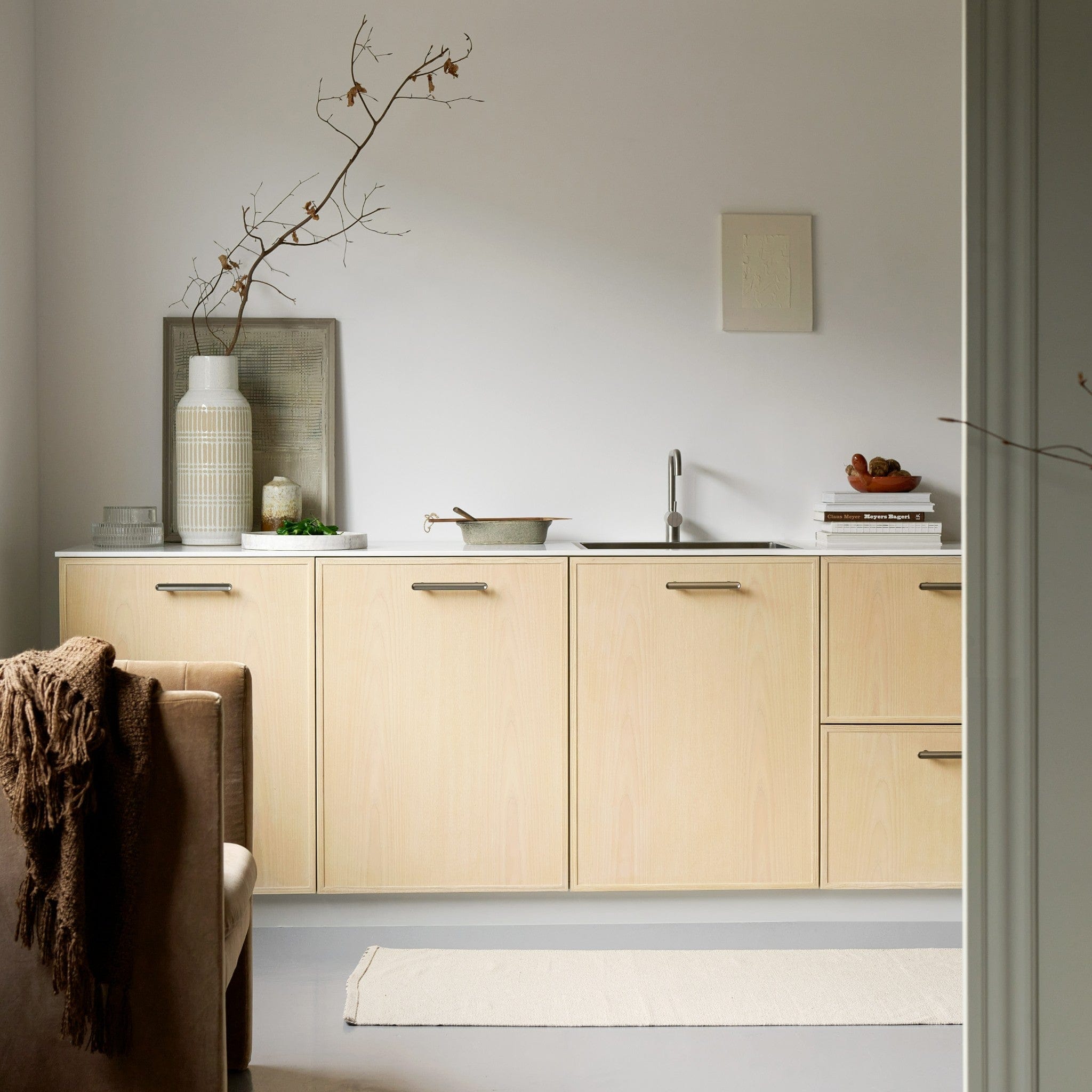 Chateau | Greb i Rustfrit Stål Finish L 180 mm (C/C 128 mm) Furnipart FP-555320128-66 FINICC