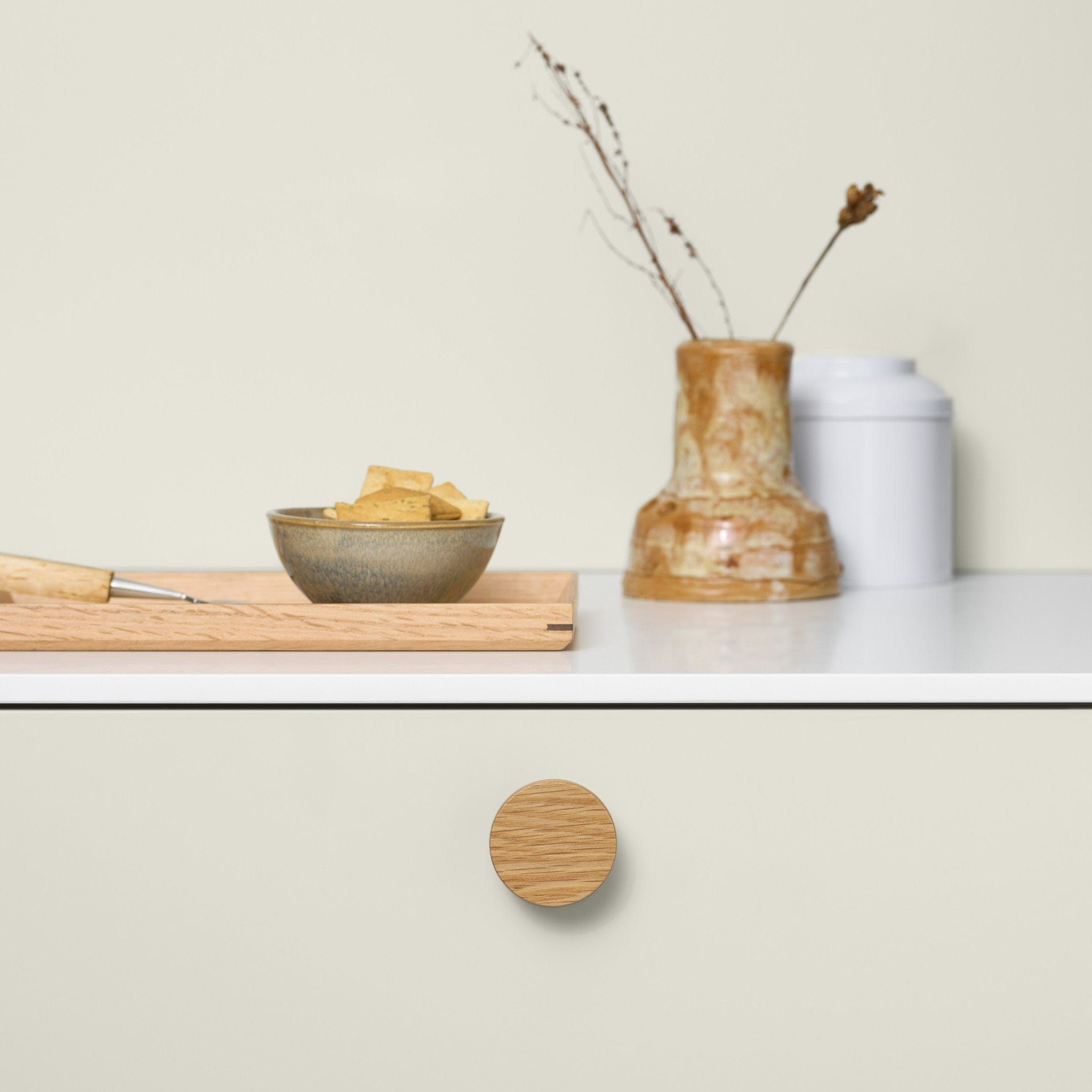 Circle | Knop i Lakeret Eg Ø 50 mm x D 24 mm Furnipart FP-103820050-052 FINICC