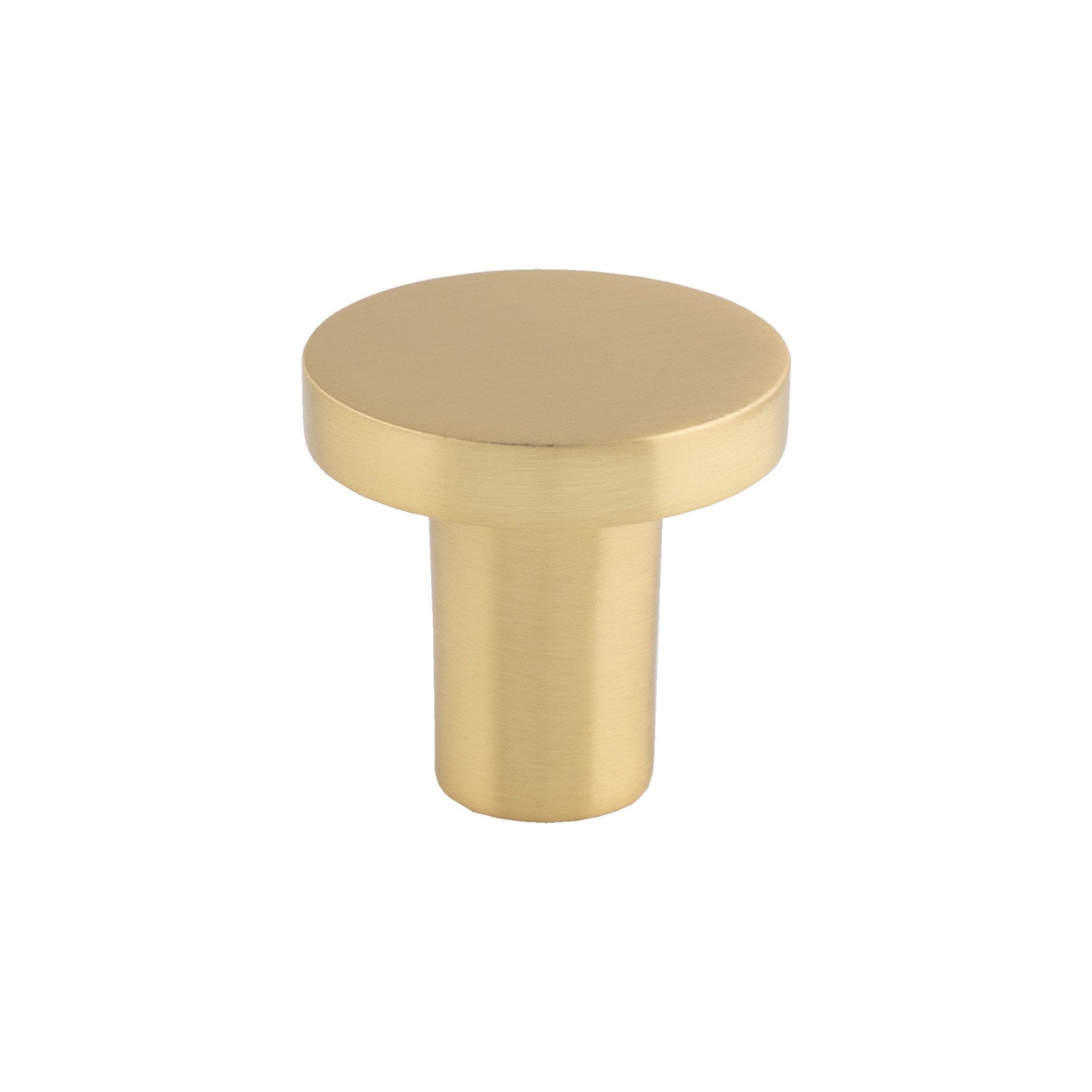 Circu | Knop i Børstet Messing med Lak Ø 26 mm x D 25 mm Carlisle Brass FTD348ASB FINICC