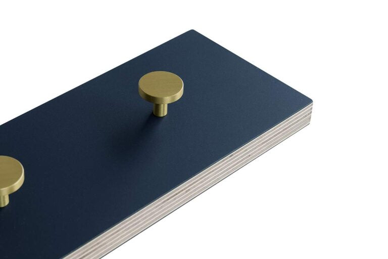 Color | Knagerække i Blå/Messing L 70 cm x B 10 cm MOUD Home MH-210911 FINICC