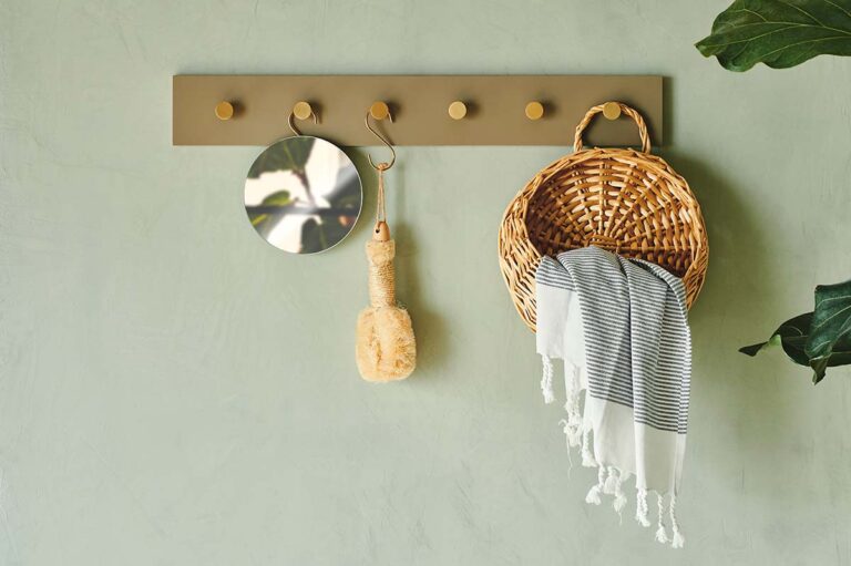 Color | Knagerække i Grå/Messing L 70 cm x B 10 cm MOUD Home MH-210910 FINICC