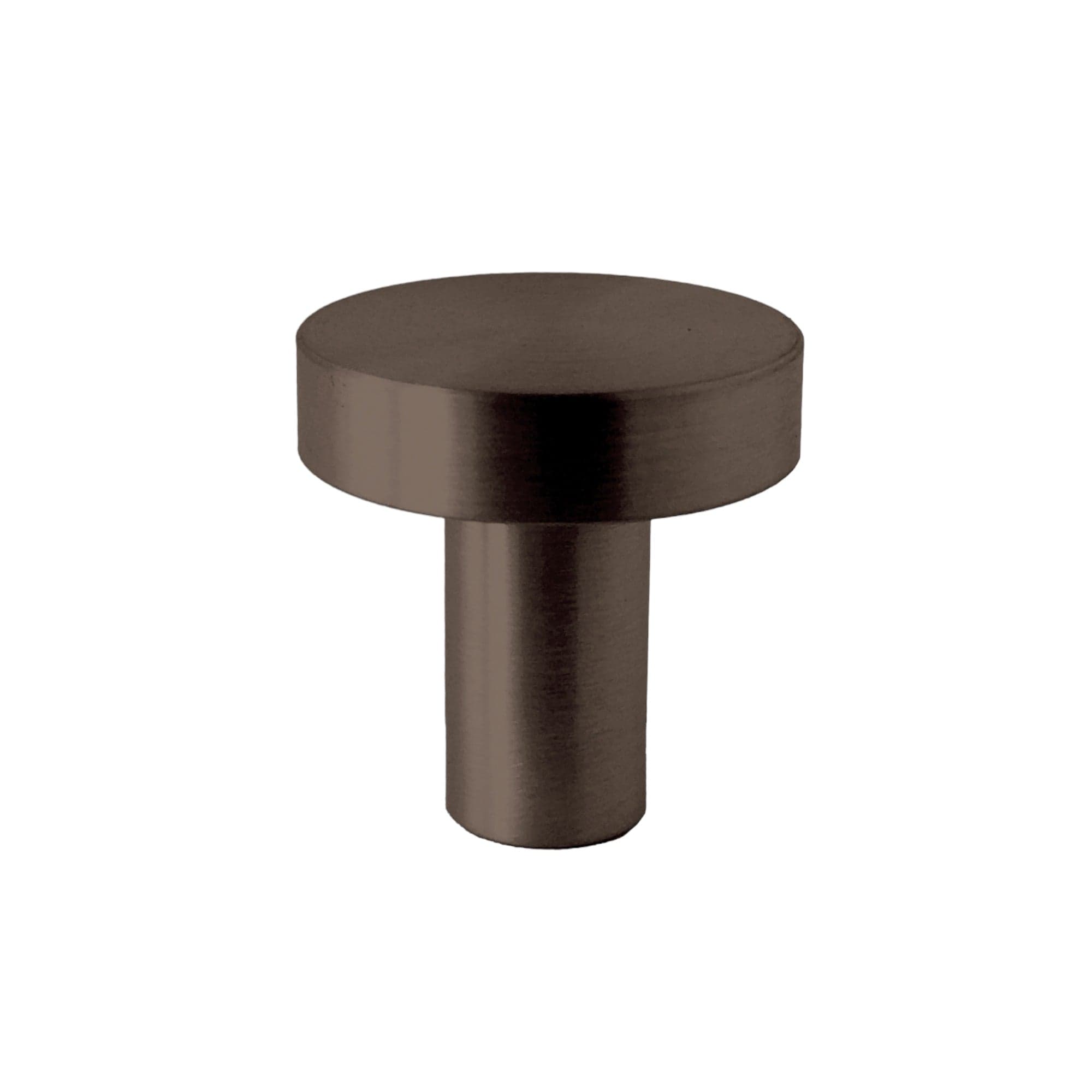 Contemporary | Knop i Bruneret Messing uden Lak Ø 24 mm x D 25 mm I-REFINE KC-250092 FINICC