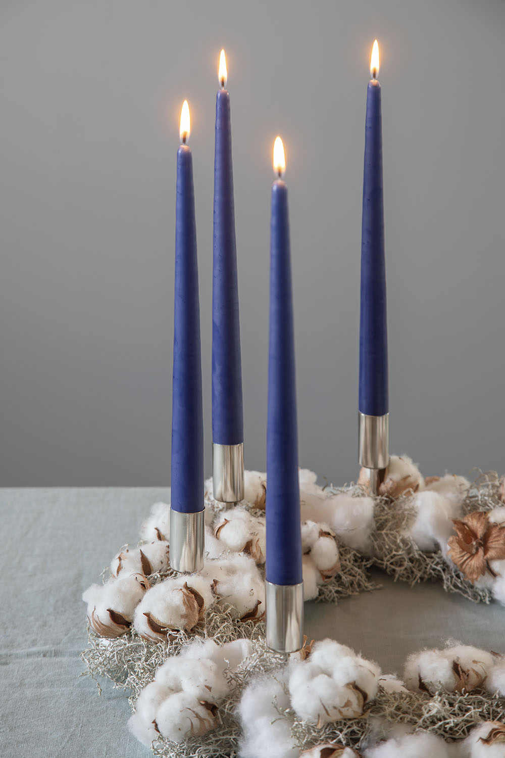 Cozy | Stearinljus i Mörkblå (4 st)
