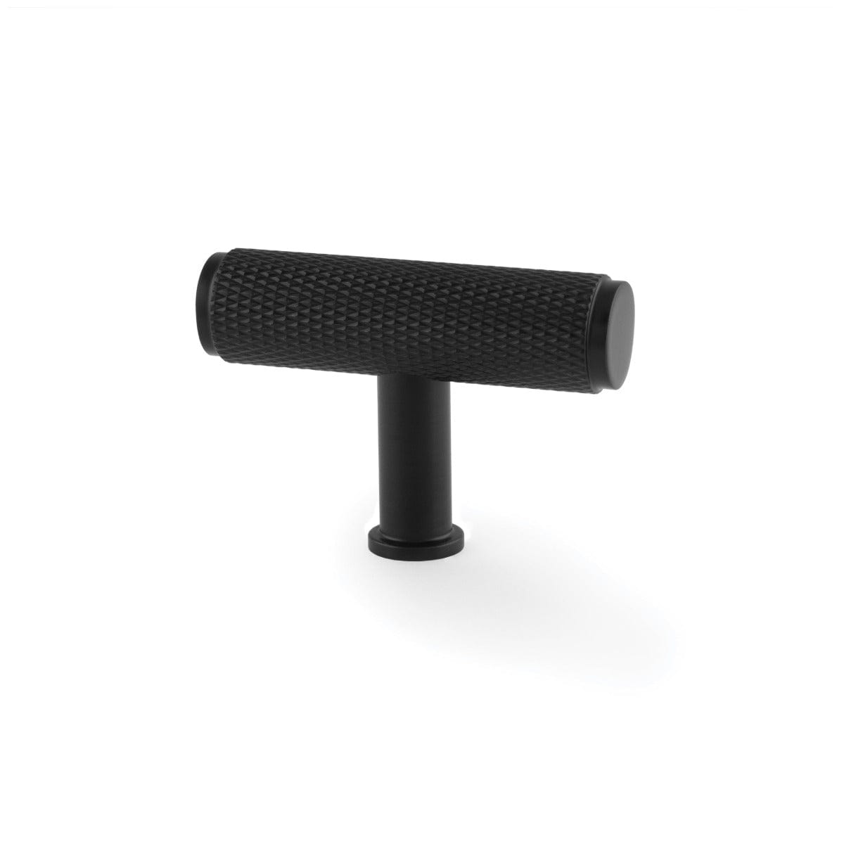 Crispin T-Bar Knurled | Greb/Knop i Sort L 55 mm x D 38 mm Alexander & Wilks AW801-55-BL FINICC