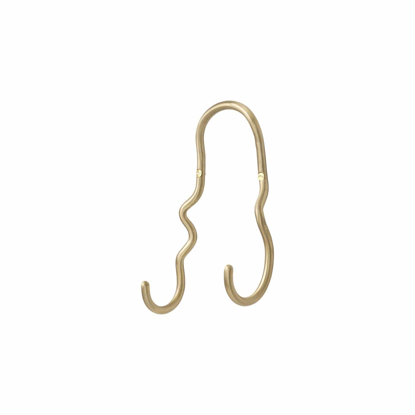 Curvature Double | Knage i Mat Messing Med lak L 126 mm x B 213 mm ferm LIVING FL-1104263290 FINICC