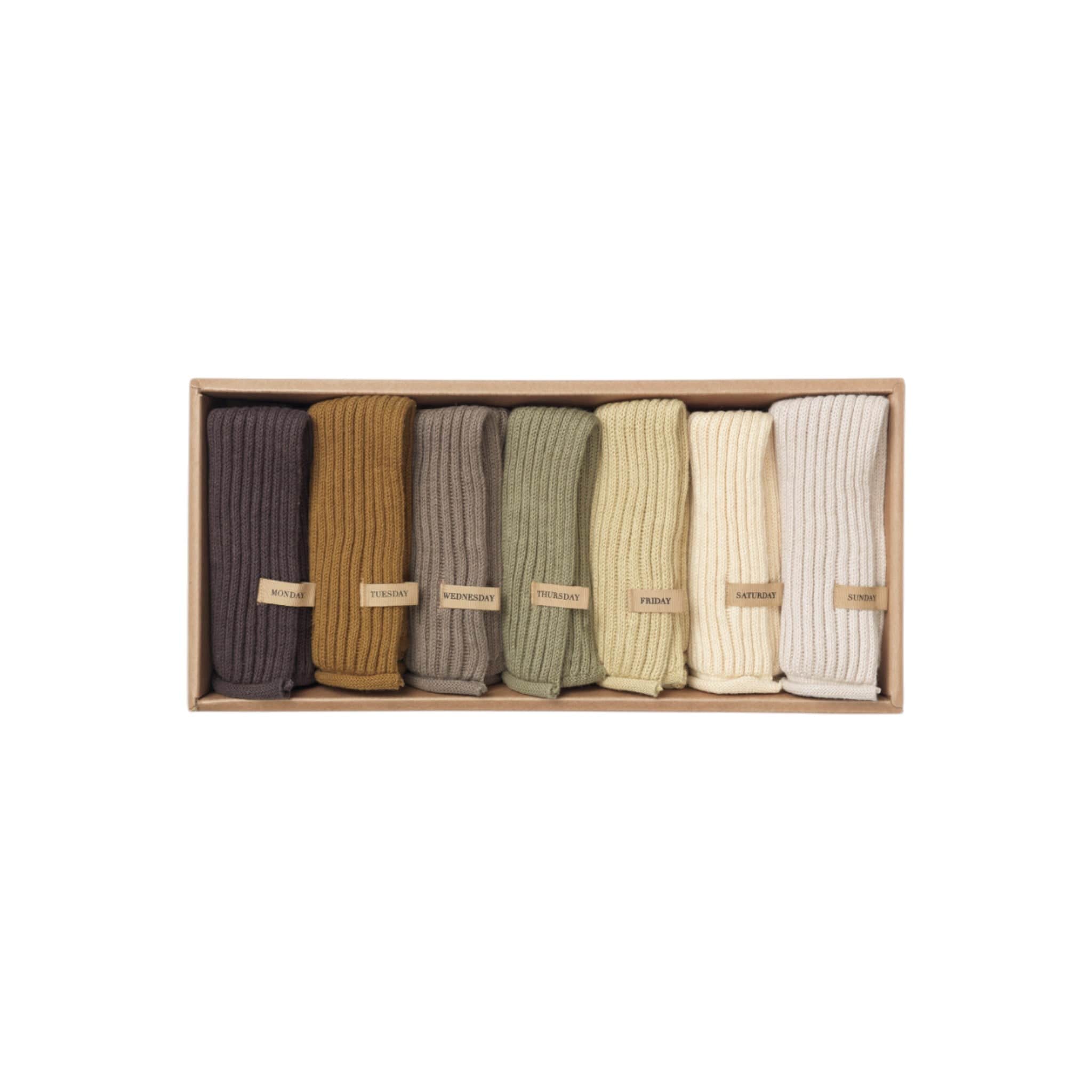 Day Cloths - Set of 7 - Calm | Karklud i Calm L 26 mm x B 26 mm Ferm Living FL-1104268056 FINICC