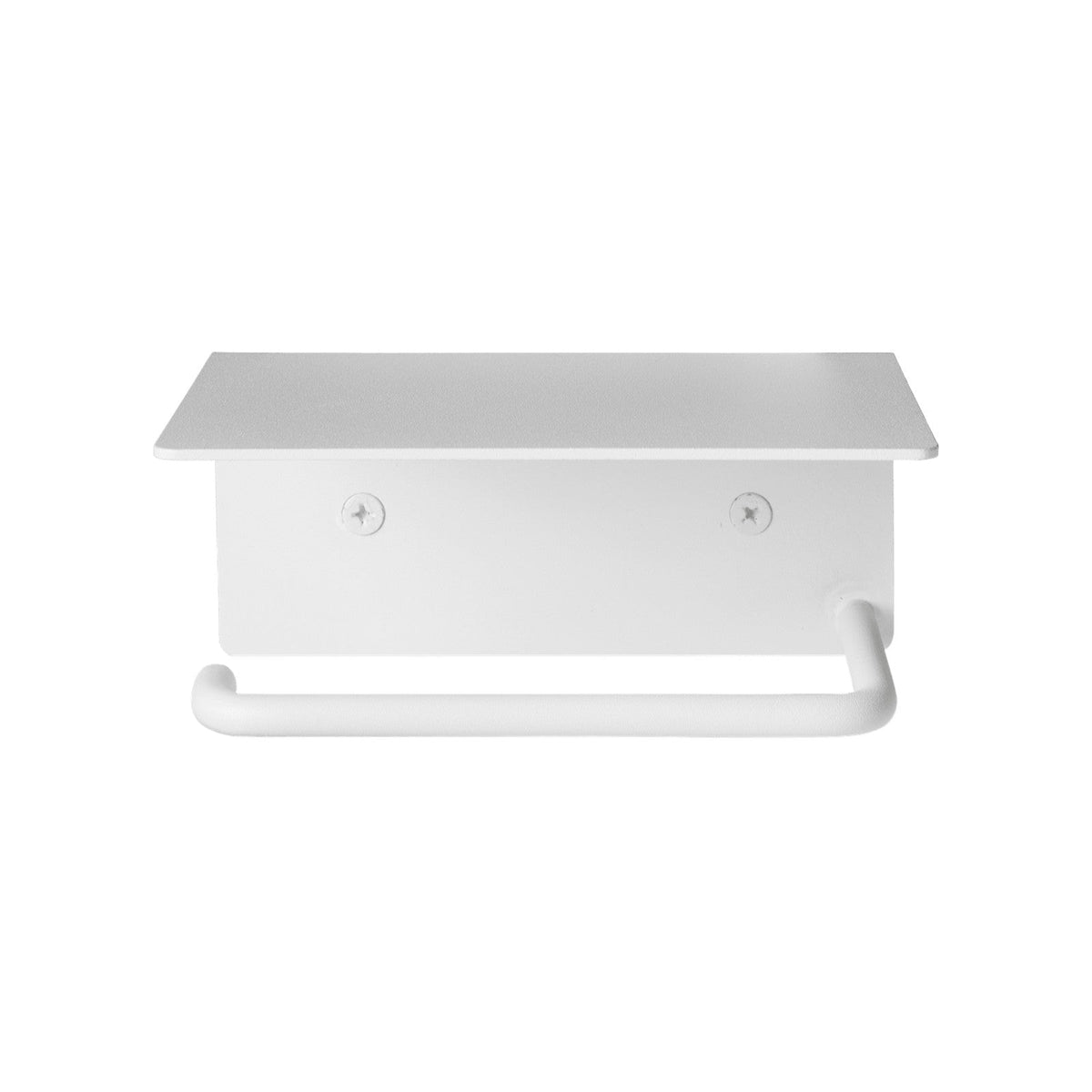 Dora Toilet Paper Holder w/ Shelf - White ferm LIVING 1104269855 FINICC