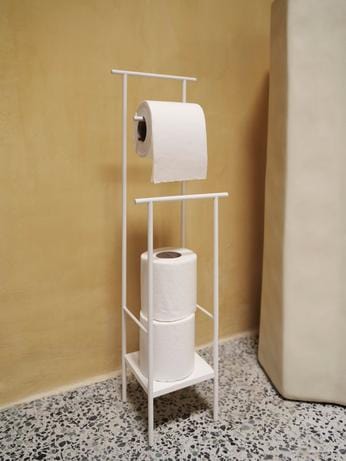 Dora | Toiletrulleholder i Hvid L 617 mm x B 175 mm ferm LIVING FL-1104269856 FINICC