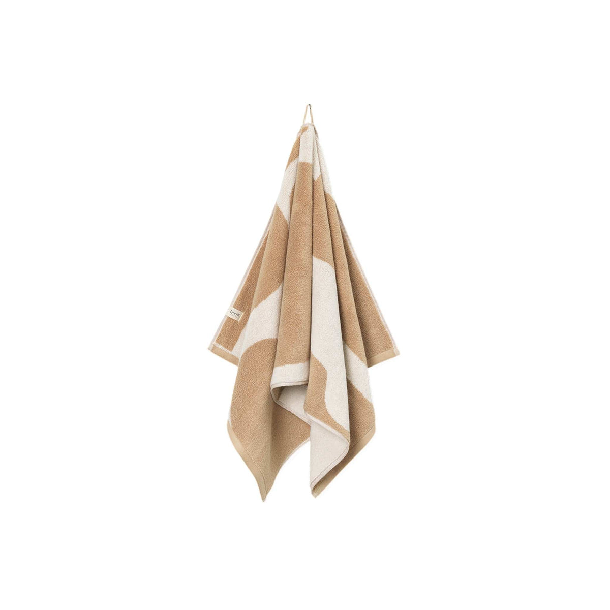 Ebb | Håndklæde i Sand/Off-white L 100 mm x B 50 mm Ferm Living FL-1104269055 FINICC