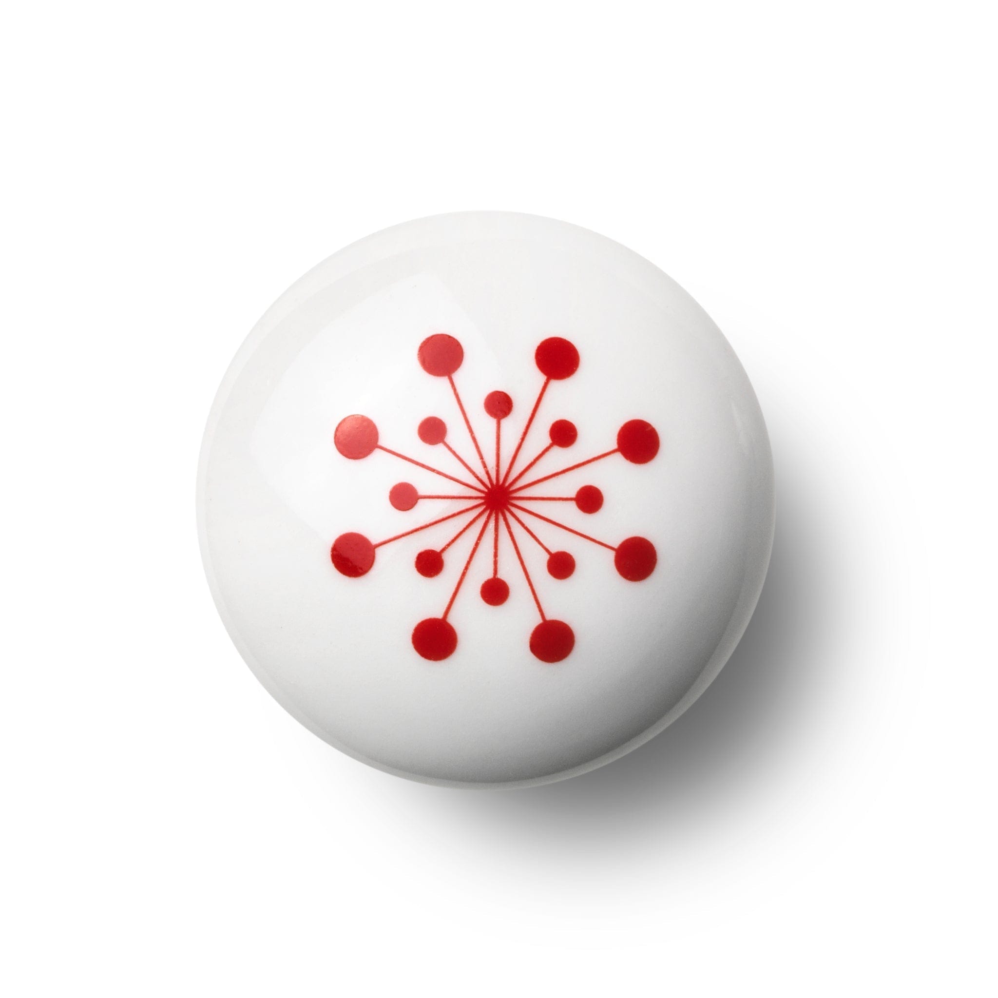Flower Red | Møbelknop eller Knage i Porcelæn / Rød Anne Black FINICC