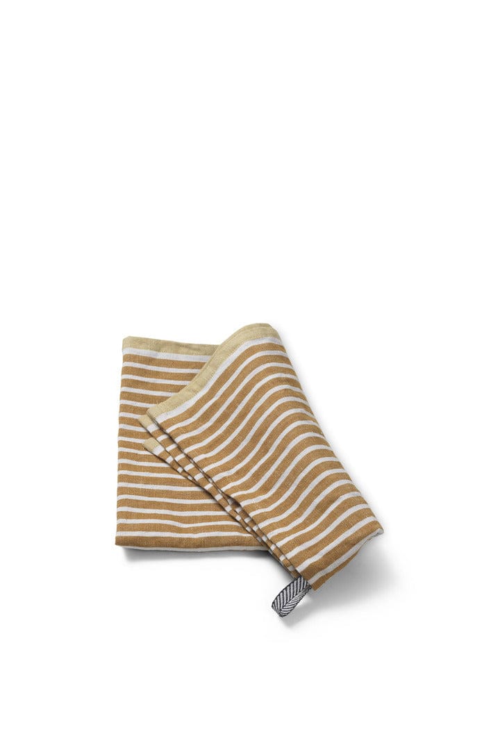 Hale Tea Towel - Golden Brown/Silver Fern