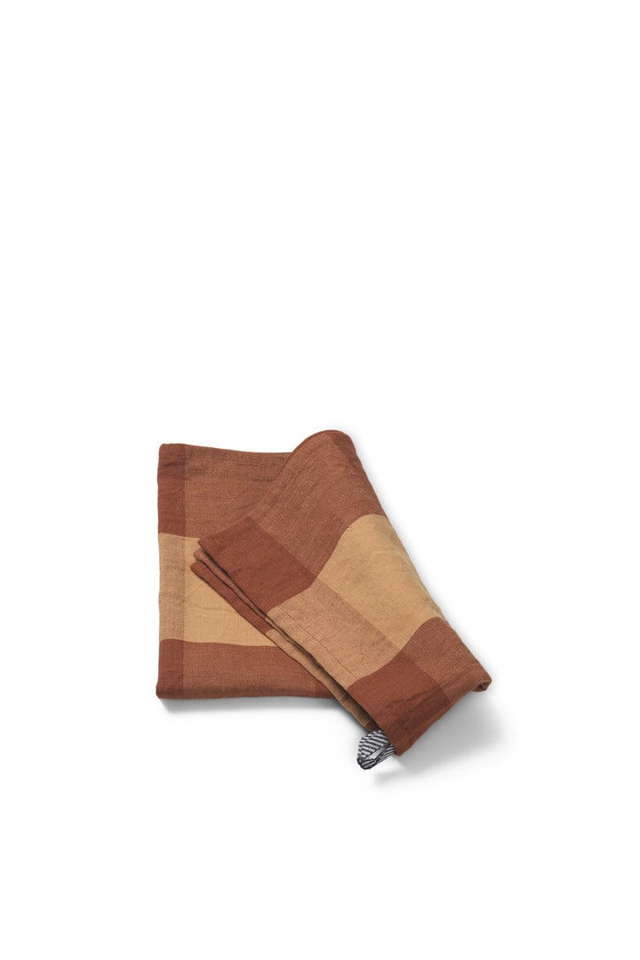 Hale Tea Towel - Peach/Spice Red ferm LIVING FL-1104267398 FINICC