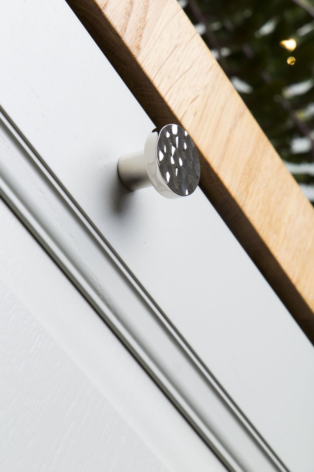 Hanover Hammered | Knop i Blank Nikkel Ø 30 mm x D 26 mm Alexander & Wilks AW820-30-PN FINICC