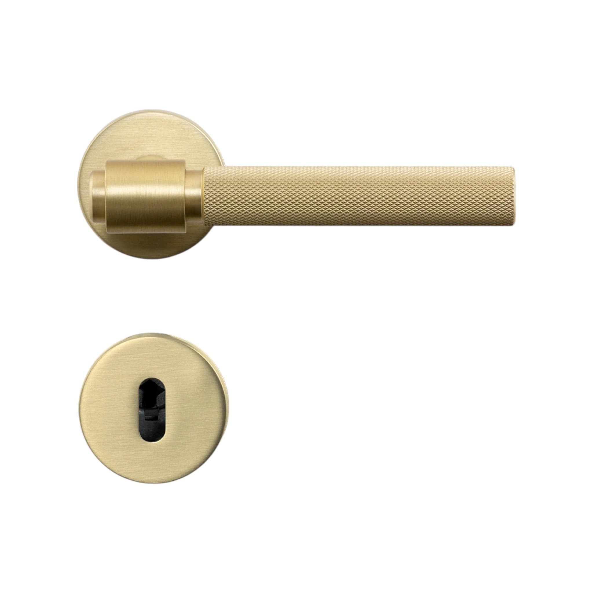 Helix Cross | Dørhåndtag i Børstet Messing L 150 mm (C/C 30 mm) Beslag Design 751012-41 FINICC