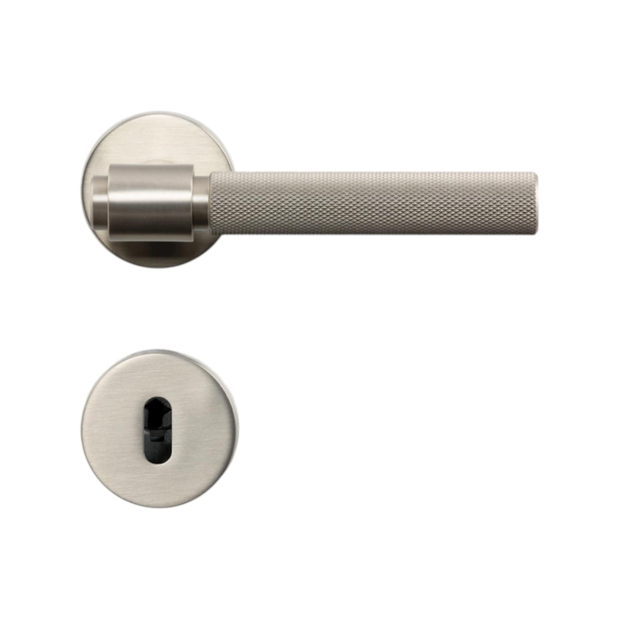 Helix Cross | Dørhåndtag i Børstet Rustfrit Stål Finish L 150 mm (C/C 30 mm) Beslag Design 751013-41 FINICC