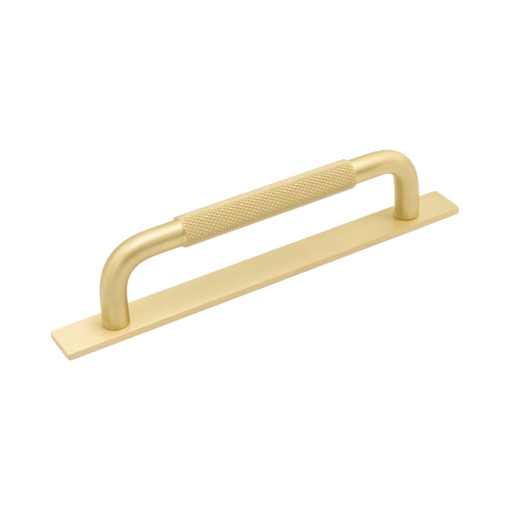 Helix Cross | Greb i Børstet Messing - med bagplade L 170 mm (C/C 128 mm) Beslag Design 309083-11 FINICC