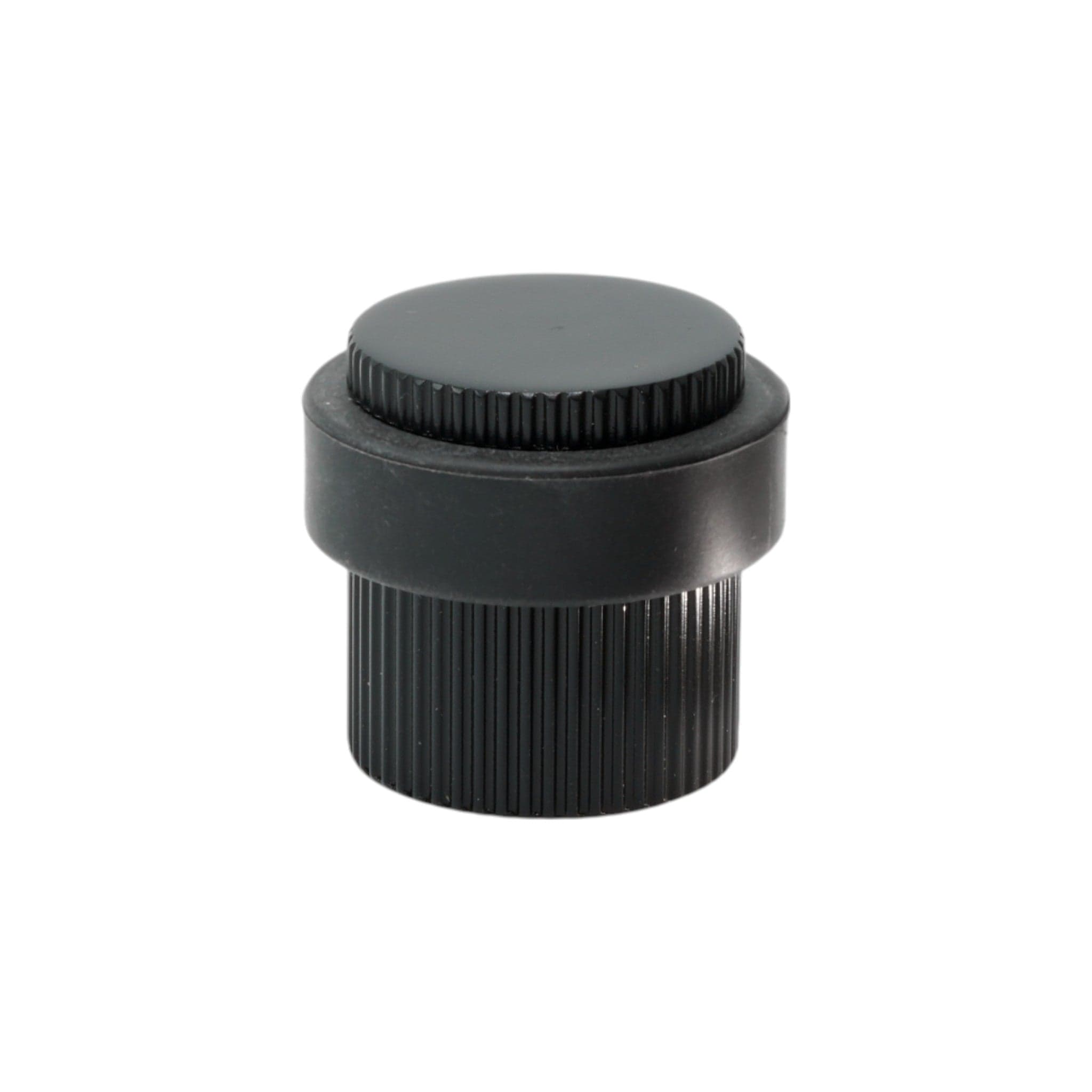 Helix Stripe | Dørstopper i Mat Sort - gulv monteret Ø 38 mm x H 36 mm Beslag Design 753110-41 FINICC