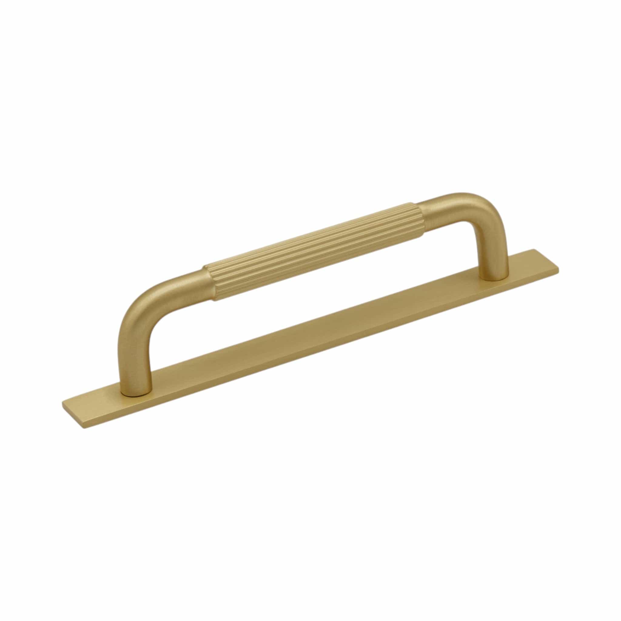 Helix Stripe | Greb i Børstet Messing - med bagplade L 170 mm (C/C 128 mm) Beslag Design 309276-11 FINICC