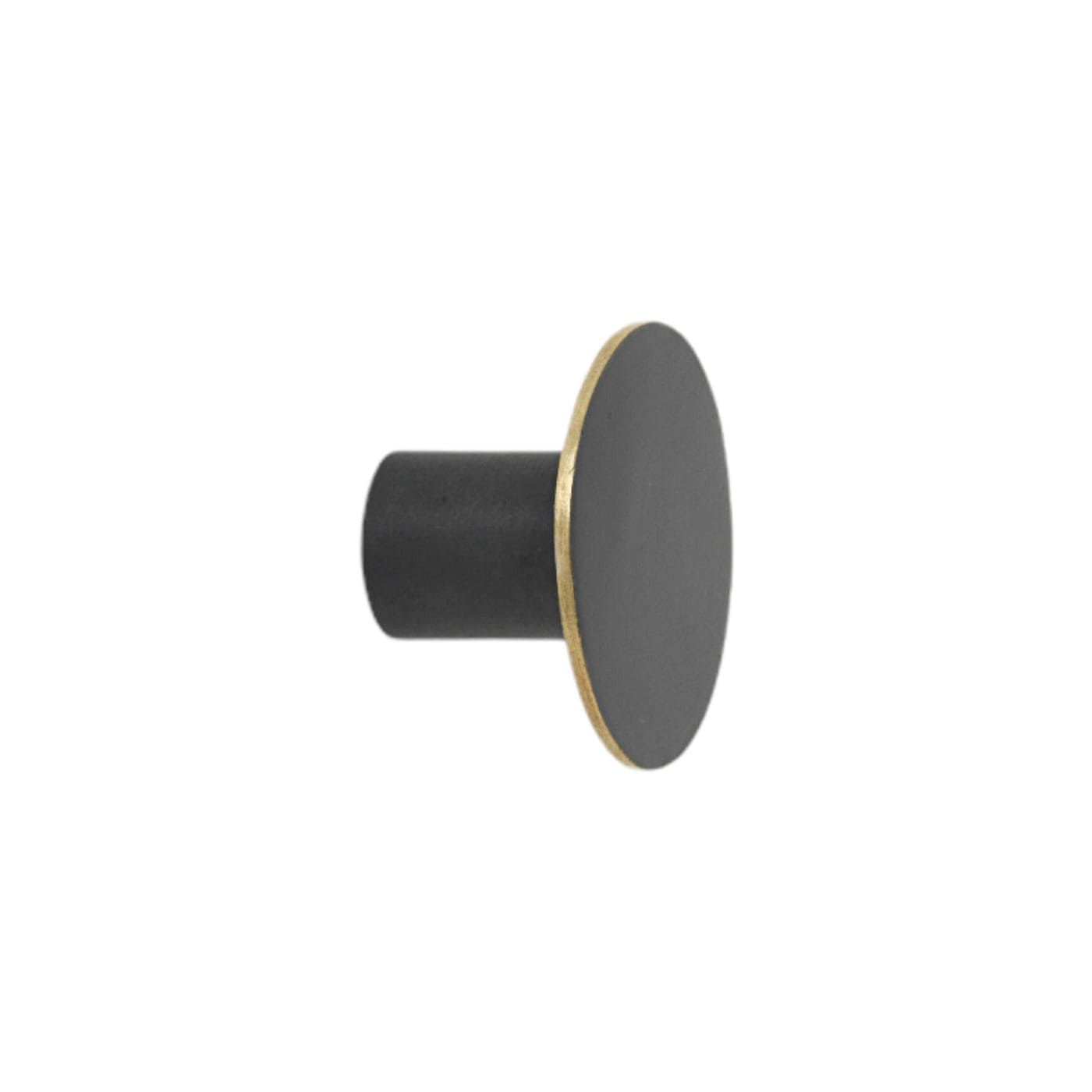 Hook Edge | Knop/Knage i Sortoxideret Messing Uden lak Ø 40 mm x D 25 mm ferm LIVING FL-4215 FINICC