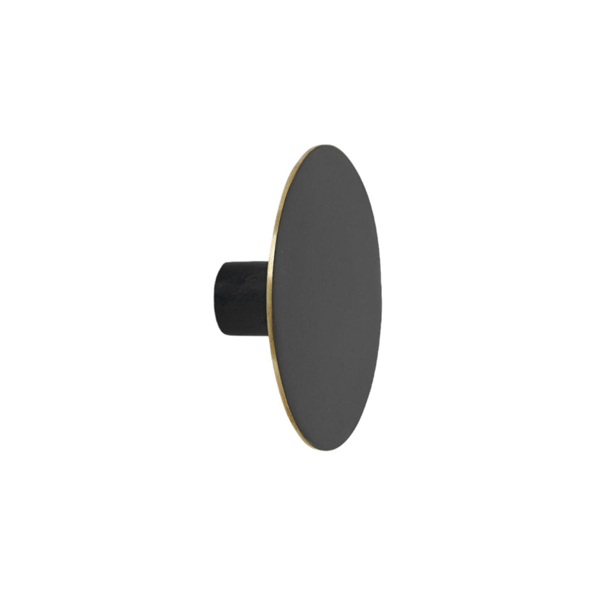 Hook Edge | Knop/Knage i Sortoxideret Messing Uden lak Ø 70 mm x D 25 mm ferm LIVING FL-4216 FINICC