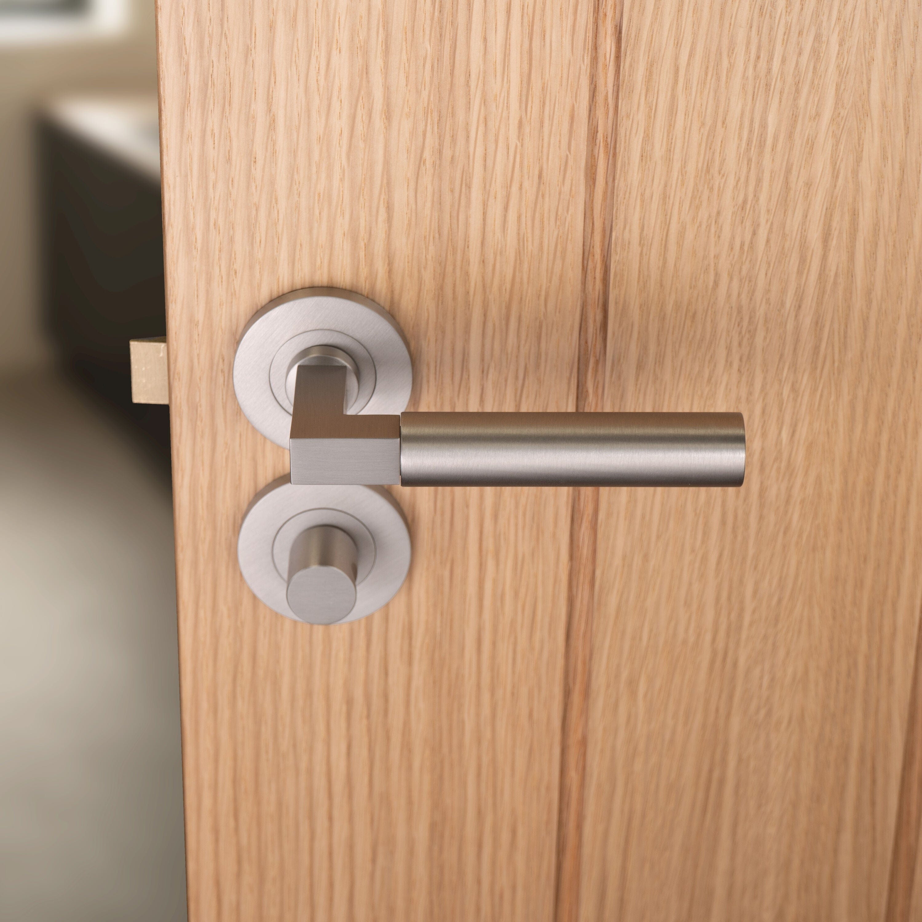 Hurricane Plain | Dørhåndtag i Rustfrit Stål Finish Alexander & Wilks AW201SN FINICC